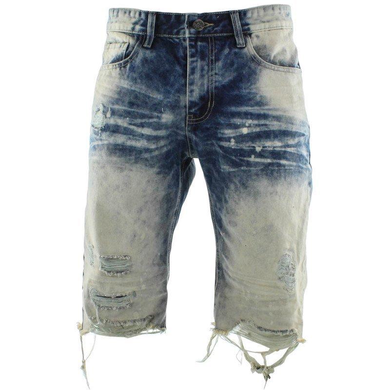 grindhouse ripped denim shorts
