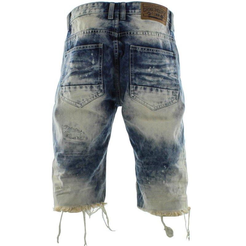 grindhouse ripped denim shorts