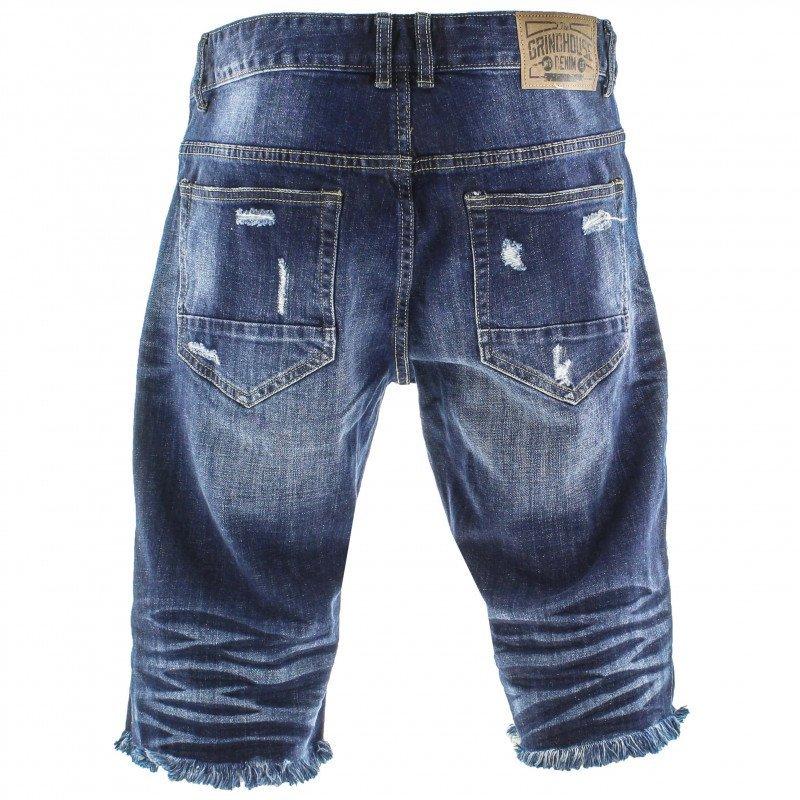 grindhouse ripped denim shorts