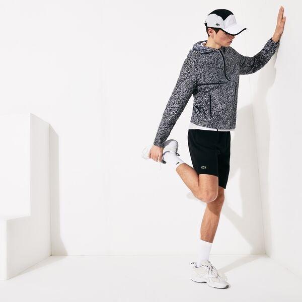 Lacoste Men's Sport Tennis Fleece Shorts - BLACK Thumbnail View 2