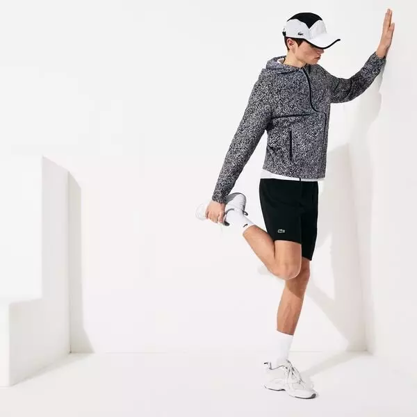 Lacoste Men's Sport Tennis Fleece Shorts - BLACK