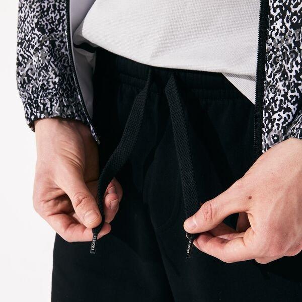 Lacoste Men's Sport Tennis Fleece Shorts - BLACK Thumbnail View 5