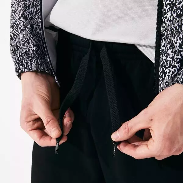 Lacoste Men's Sport Tennis Fleece Shorts - BLACK