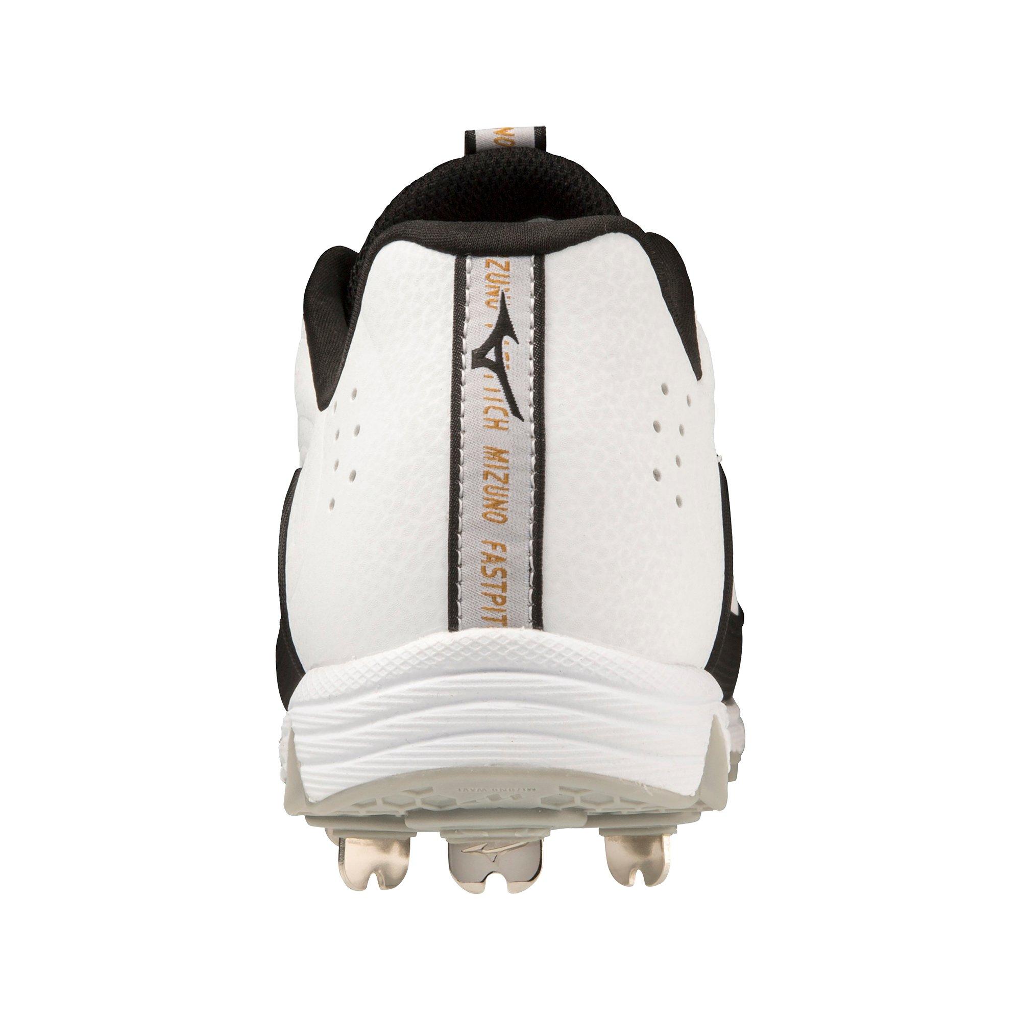 Mizuno 9-Spike Swift 8 Fastpitch "White/Black" Women's Softball Cleat - WHITE/BLACK Thumbnail View 5