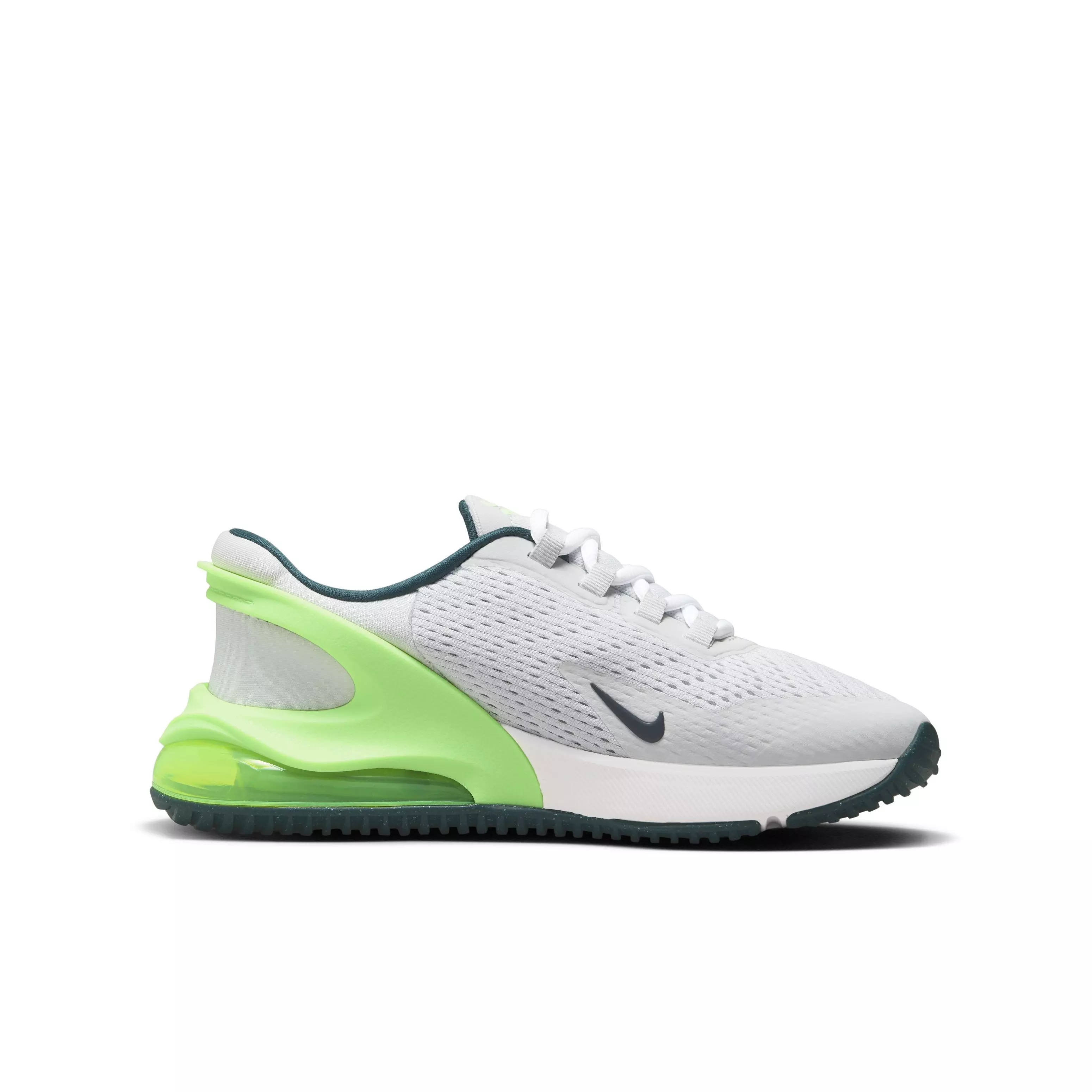 Nike Air Max 270 GO "Light Grey/Dark Green/Light Green" Grade School Boys' Shoe - LT GREY/DK GREEN/LT GREEN
