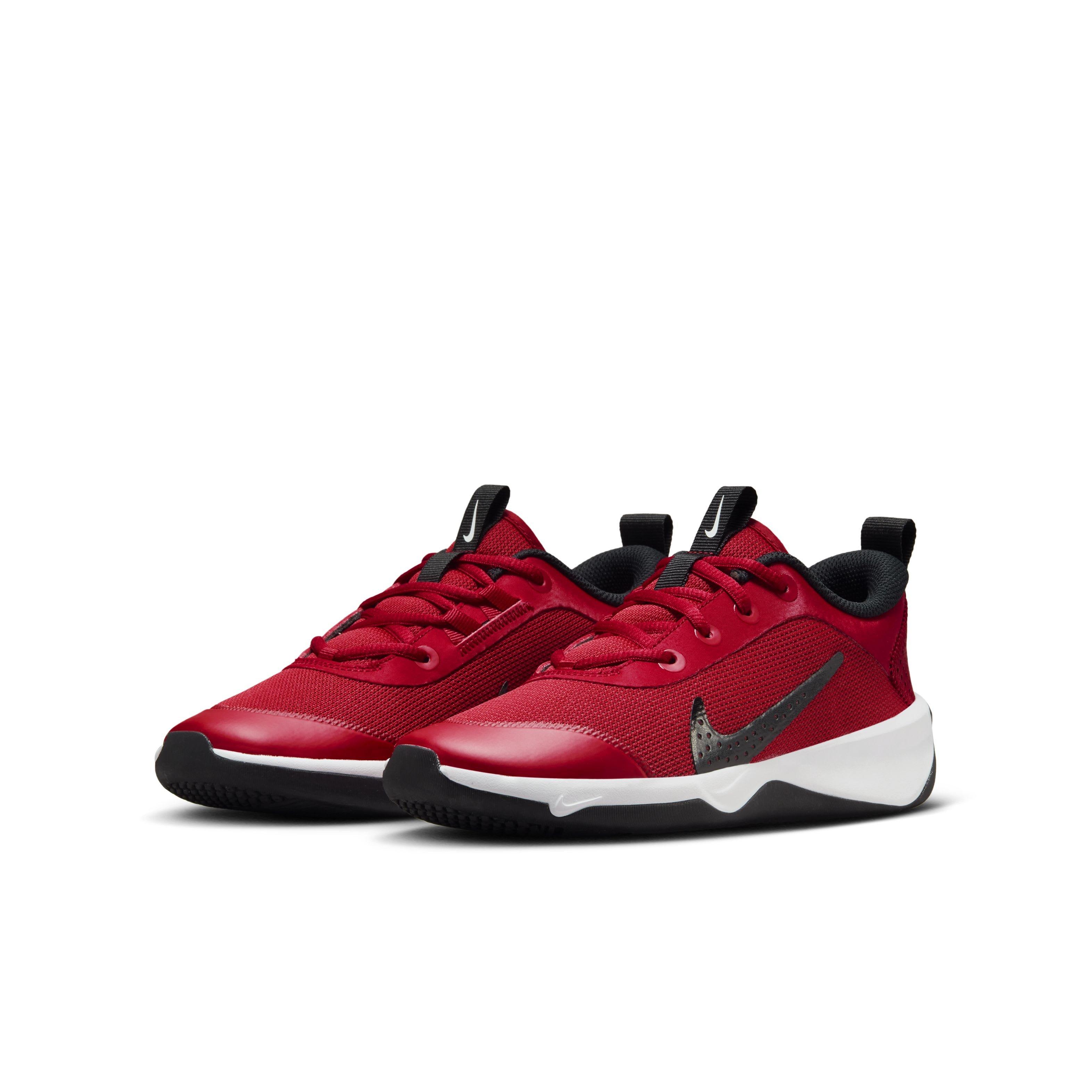 Nike Omni Multi-Court Grade School Boys' "University Red/White/Black" Shoe