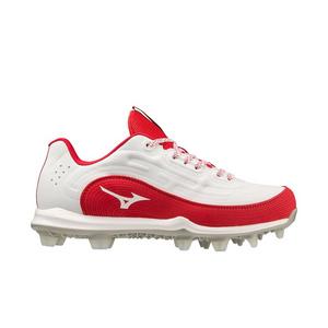 Mizuno Advanced Finch Elite 6 TPU "White/Red" Women's Softball Cleat