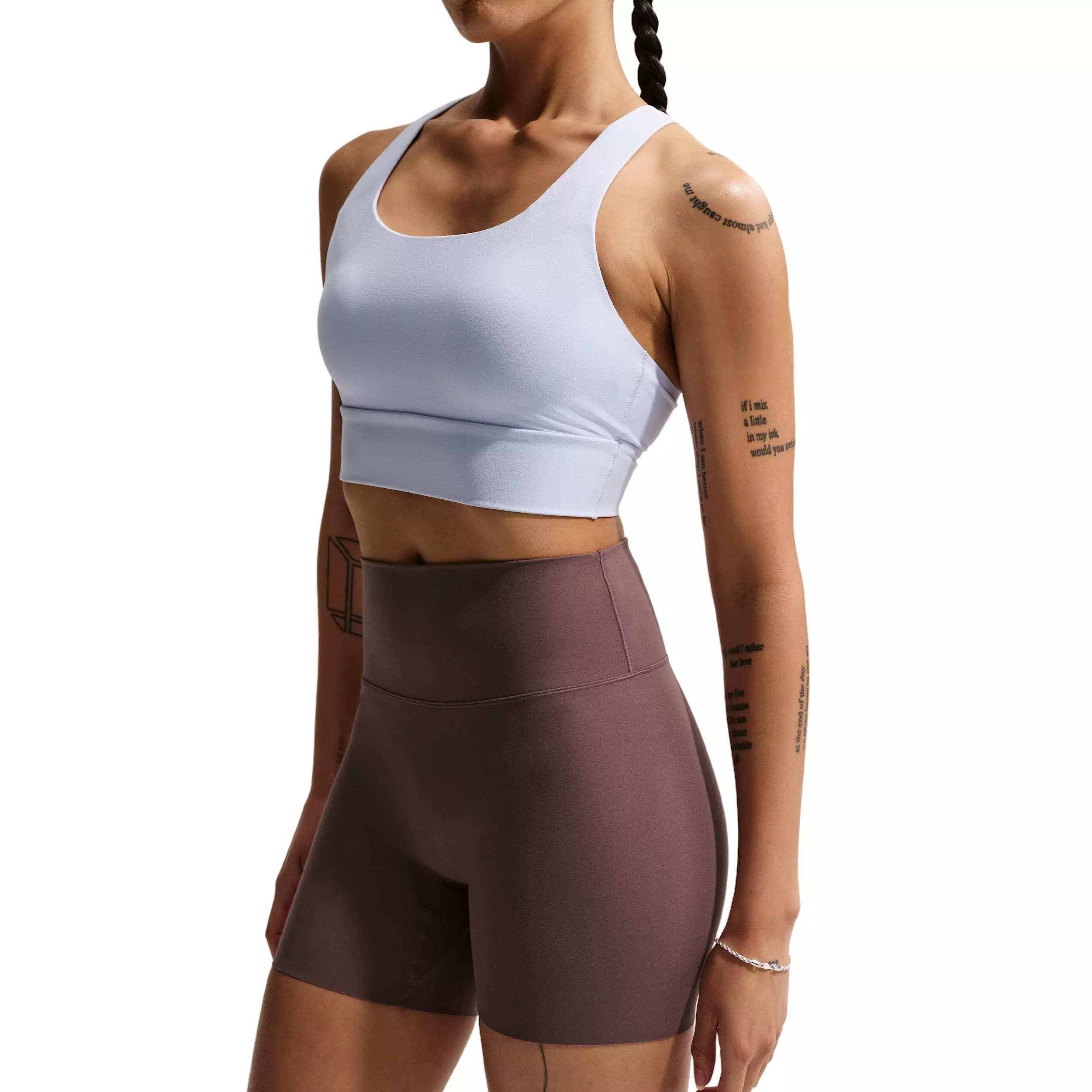 Nike Women's Zenvy High-Waisted 5" Biker Shorts - Tattoo Purple - TATTOO PURPLE