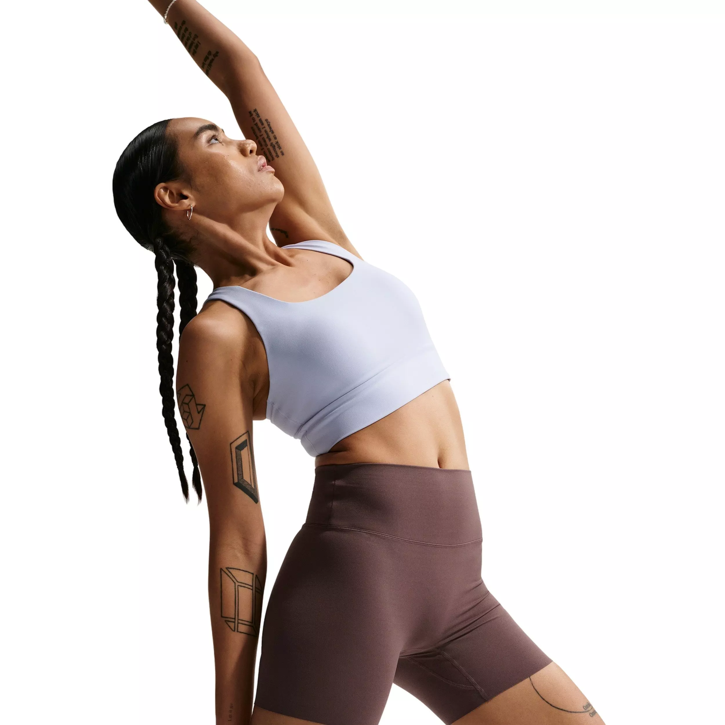 Nike Women's Zenvy High-Waisted 5" Biker Shorts - Tattoo Purple - TATTOO PURPLE