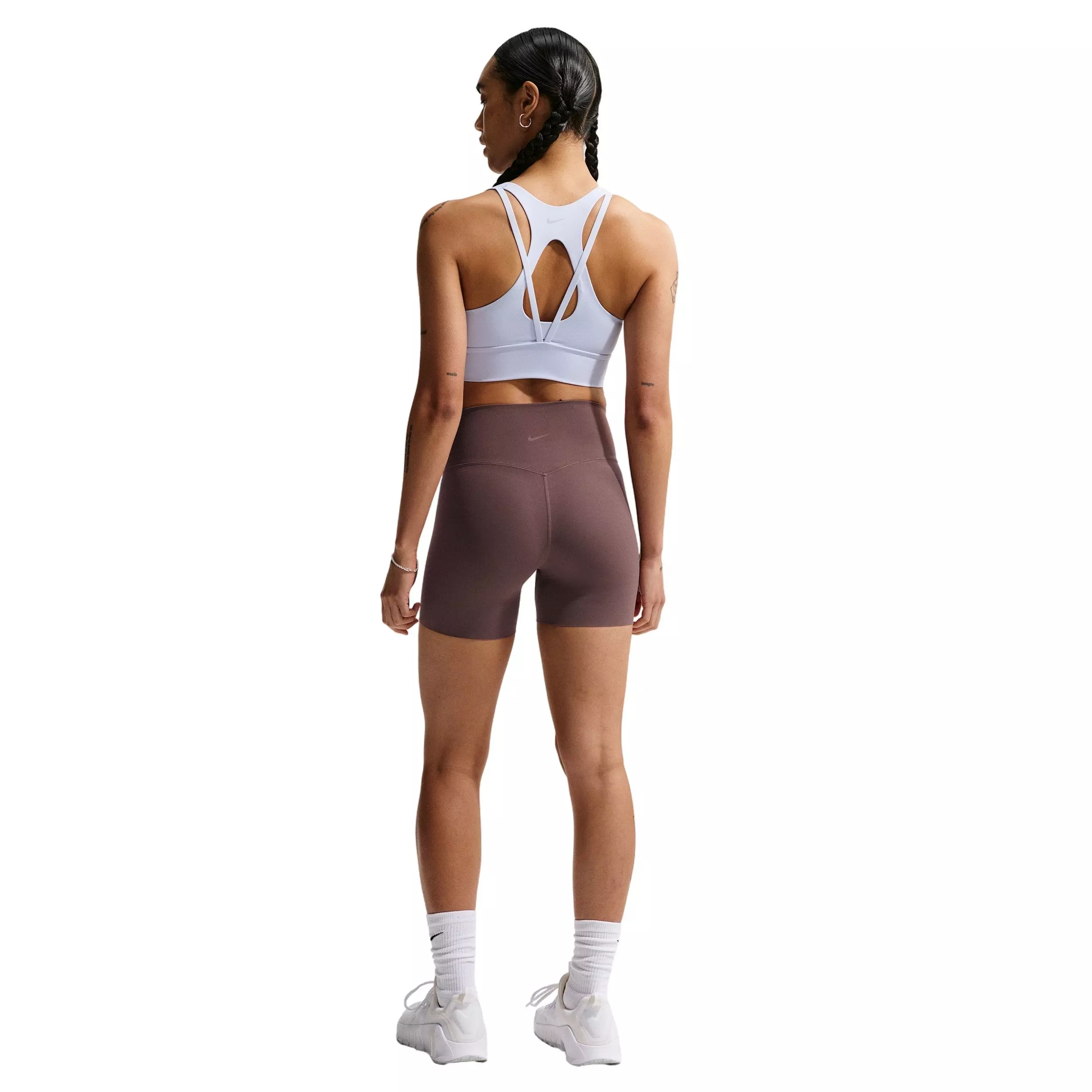 Nike Women's Zenvy High-Waisted 5" Biker Shorts - Tattoo Purple - TATTOO PURPLE