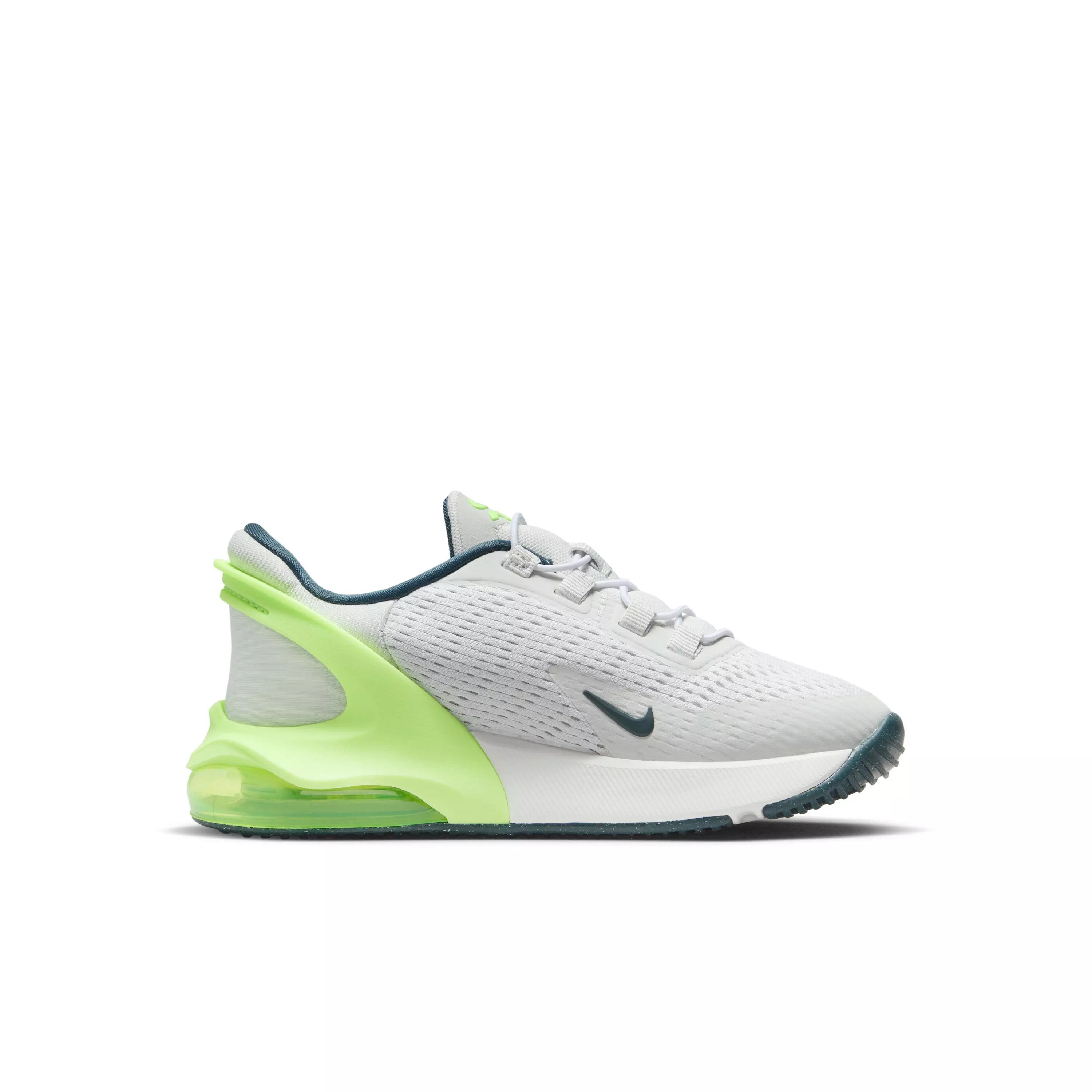 Nike Air Max 270 GO "Photon Dust/Lime Blast/Summit White/Deep Jungle" Preschool Boys' Shoe - DUST/LIME/WHITE/JUNGLE