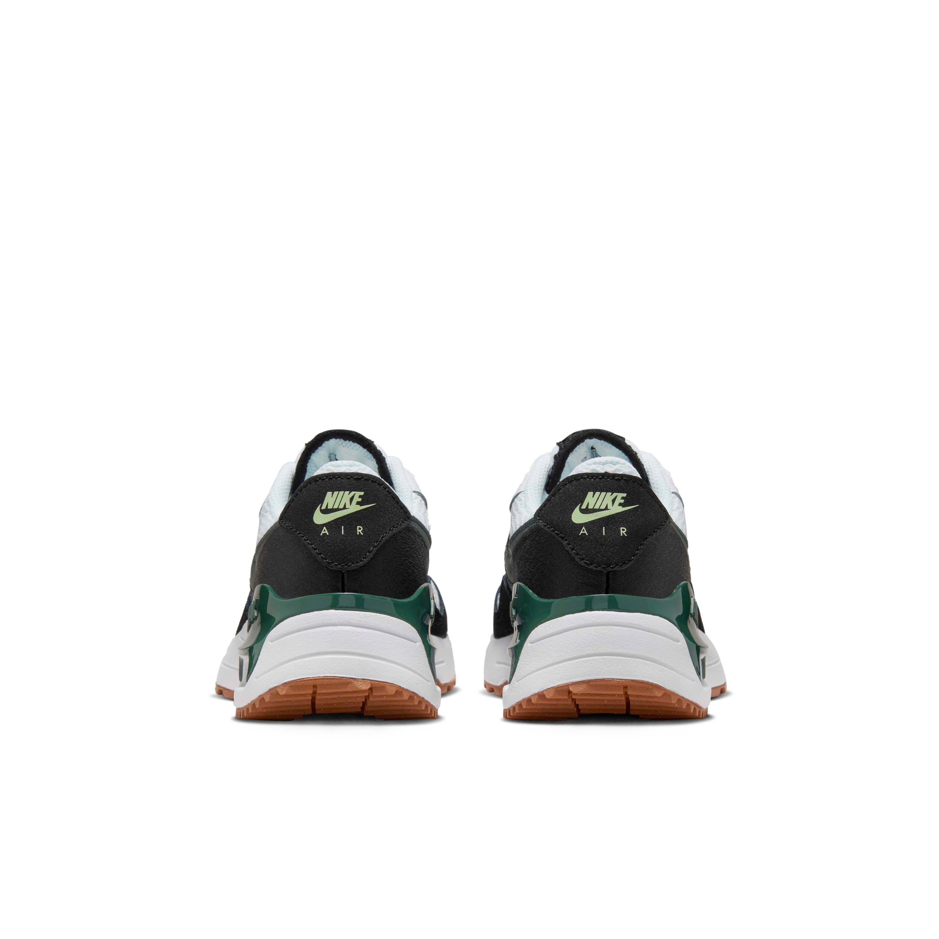 Nike Air Max SYSTM Grade School Boys'"White/Black/Barely Volt/Vintage Green" Shoe