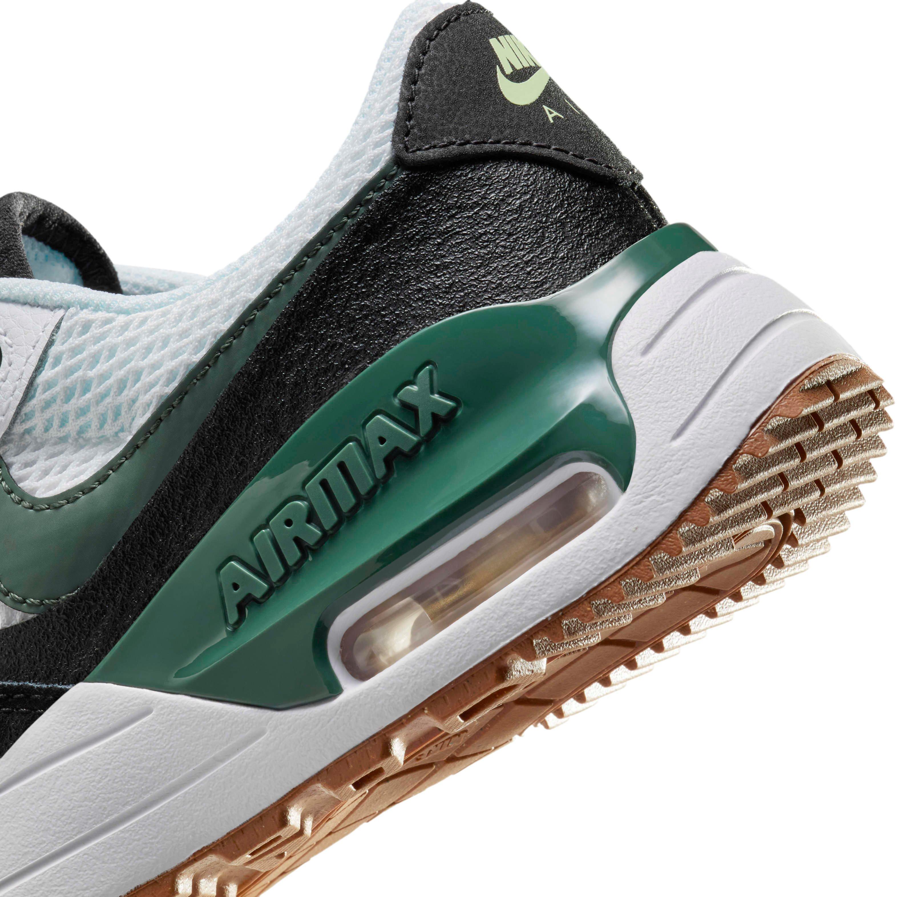 Nike Air Max SYSTM Grade School Boys'"White/Black/Barely Volt/Vintage Green" Shoe