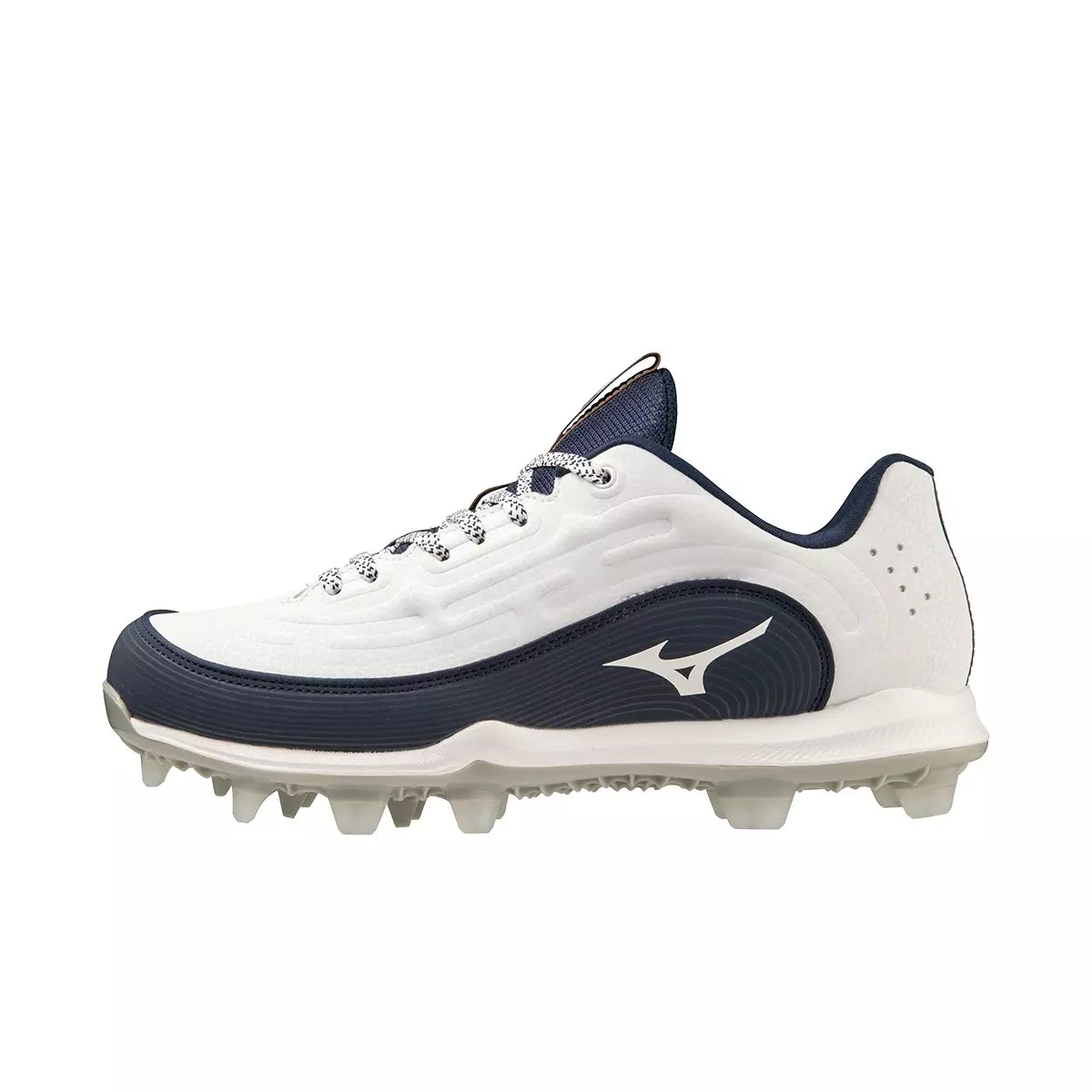 Mizuno Advanced Finch Elite 6 TPU "White/Navy" Women's Softball Cleat - WHITE/NAVY