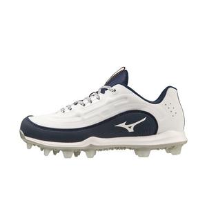 Mizuno Advanced Finch Elite 6 TPU "White/Navy" Women's Softball Cleat