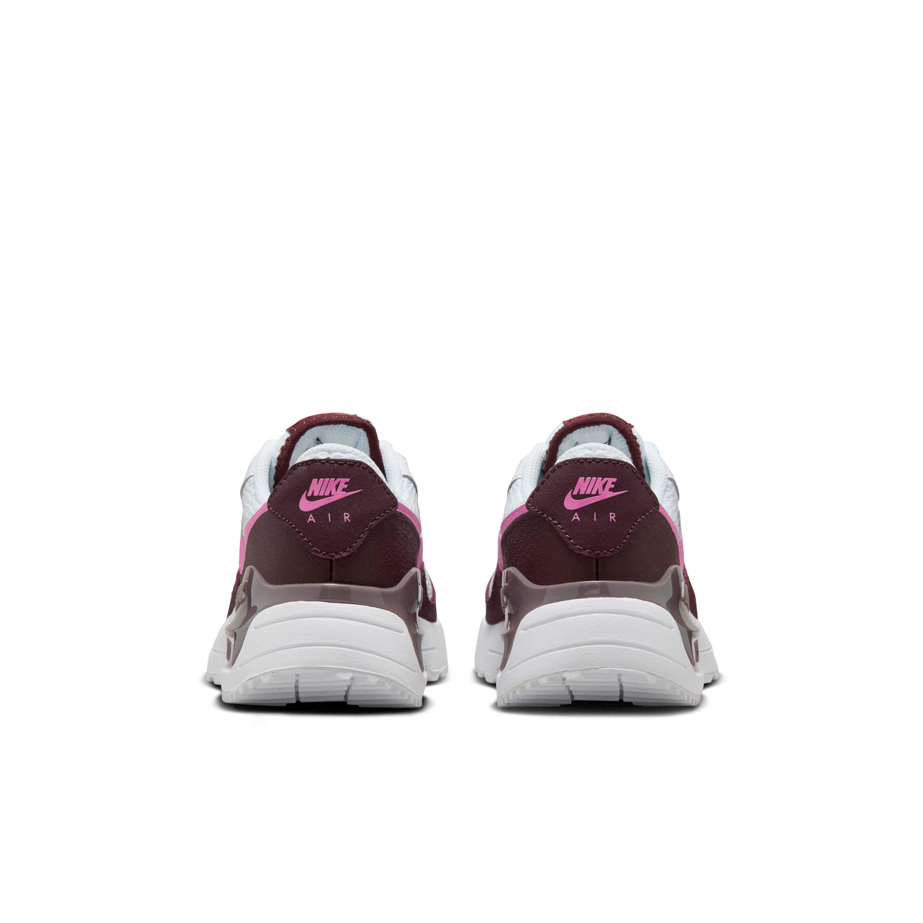 Nike Air Max SYSTM "White/Burgundy Crush/Violet Ore/Playful Pink" Grade School Girls' Shoe - WHITE/BURGUNDY/VIOLET/PINK Thumbnail View 5