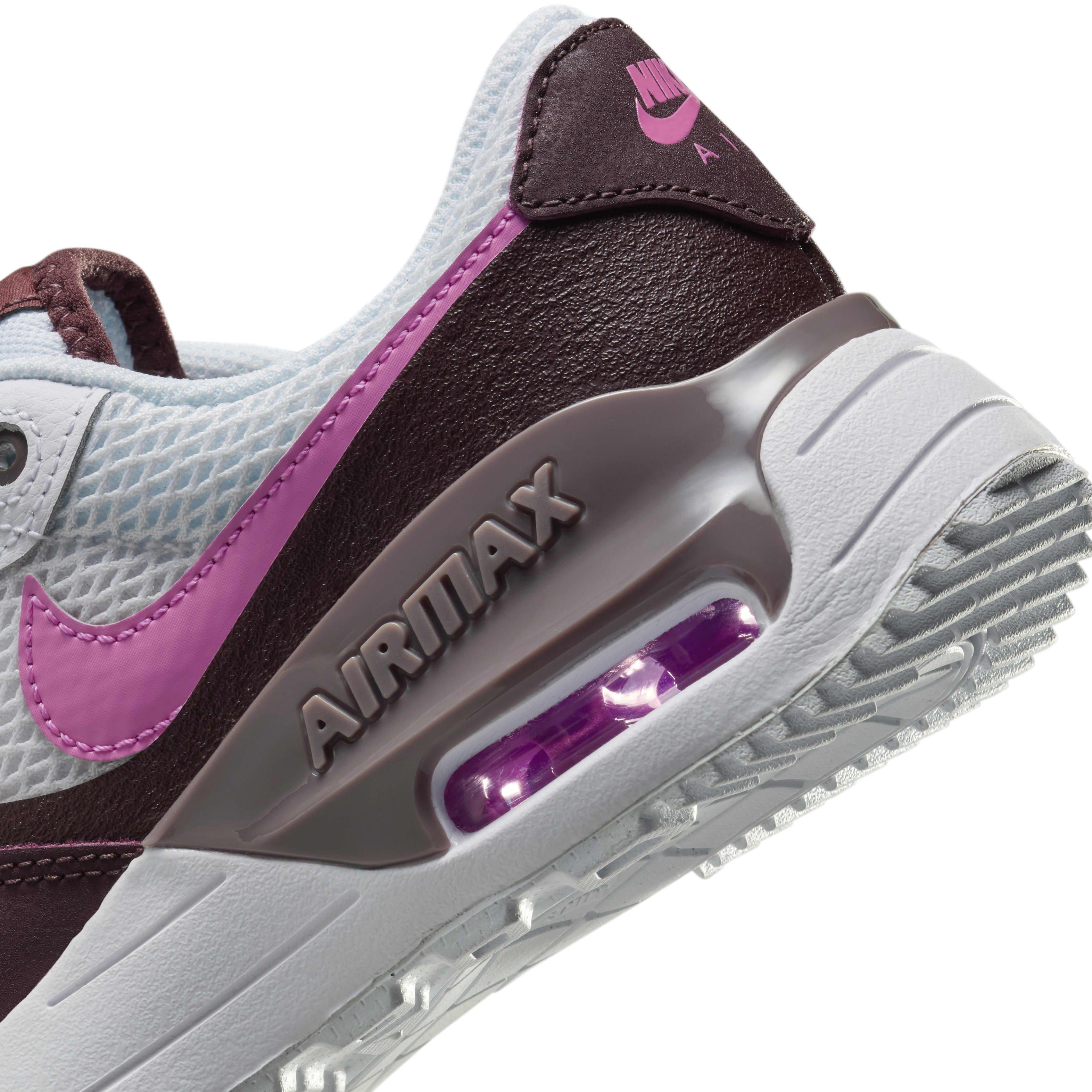 Nike Air Max SYSTM "White/Burgundy Crush/Violet Ore/Playful Pink" Grade School Girls' Shoe - WHITE/BURGUNDY/VIOLET/PINK Thumbnail View 8