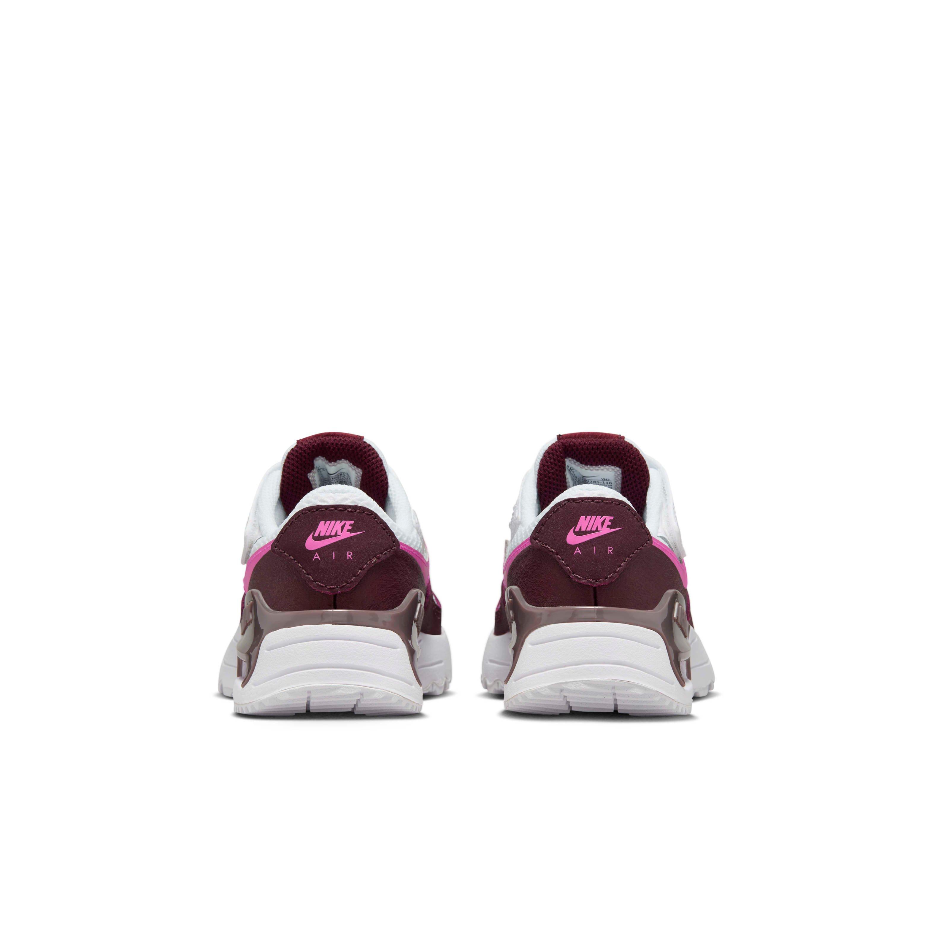 Nike Air Max SYSTM "White/Burgundy Crush/Violet Ore/Playful Pink" Preschool Girls' Shoe - WHITE/BURGUNDY/VIOLET/PINK Thumbnail View 5