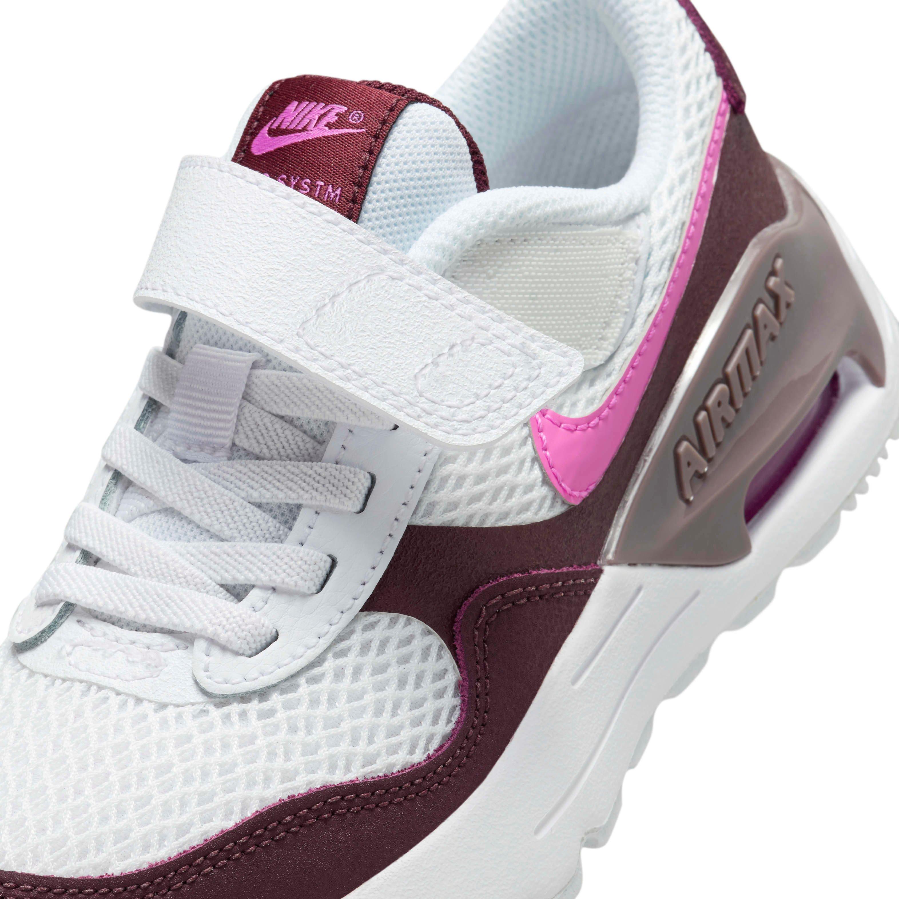 Nike Air Max SYSTM "White/Burgundy Crush/Violet Ore/Playful Pink" Preschool Girls' Shoe - WHITE/BURGUNDY/VIOLET/PINK Thumbnail View 7