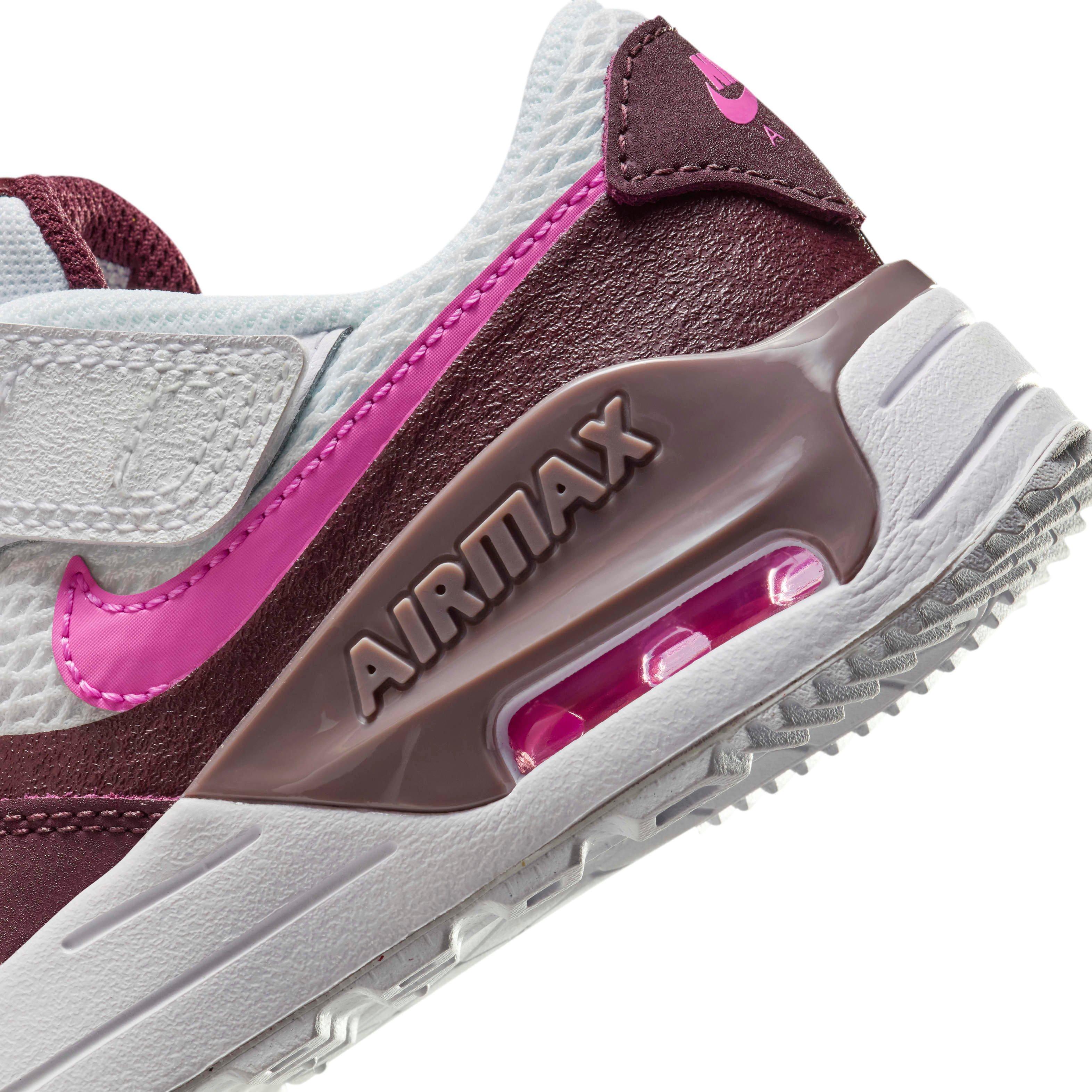Nike Air Max SYSTM "White/Burgundy Crush/Violet Ore/Playful Pink" Preschool Girls' Shoe - WHITE/BURGUNDY/VIOLET/PINK Thumbnail View 8