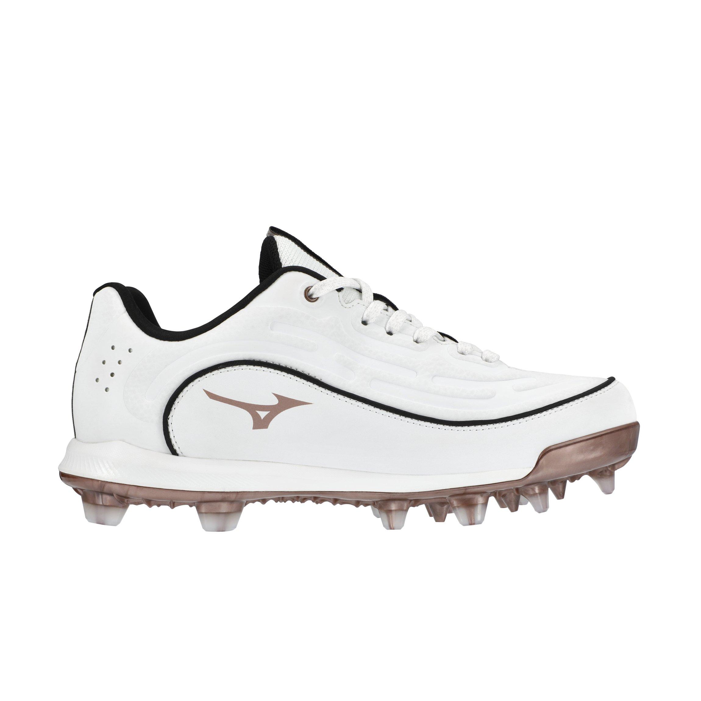 Mizuno Advanced Finch Elite 6 TPU "White/Rose Gold" Women's Softball Cleat - WHITE/ROSE GOLD Thumbnail View 1