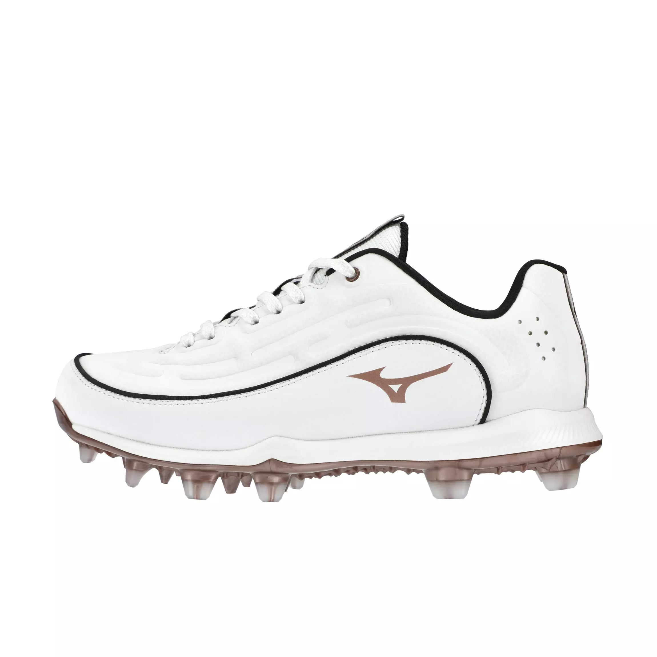 Mizuno Advanced Finch Elite 6 TPU "White/Rose Gold" Women's Softball Cleat - WHITE/ROSE GOLD