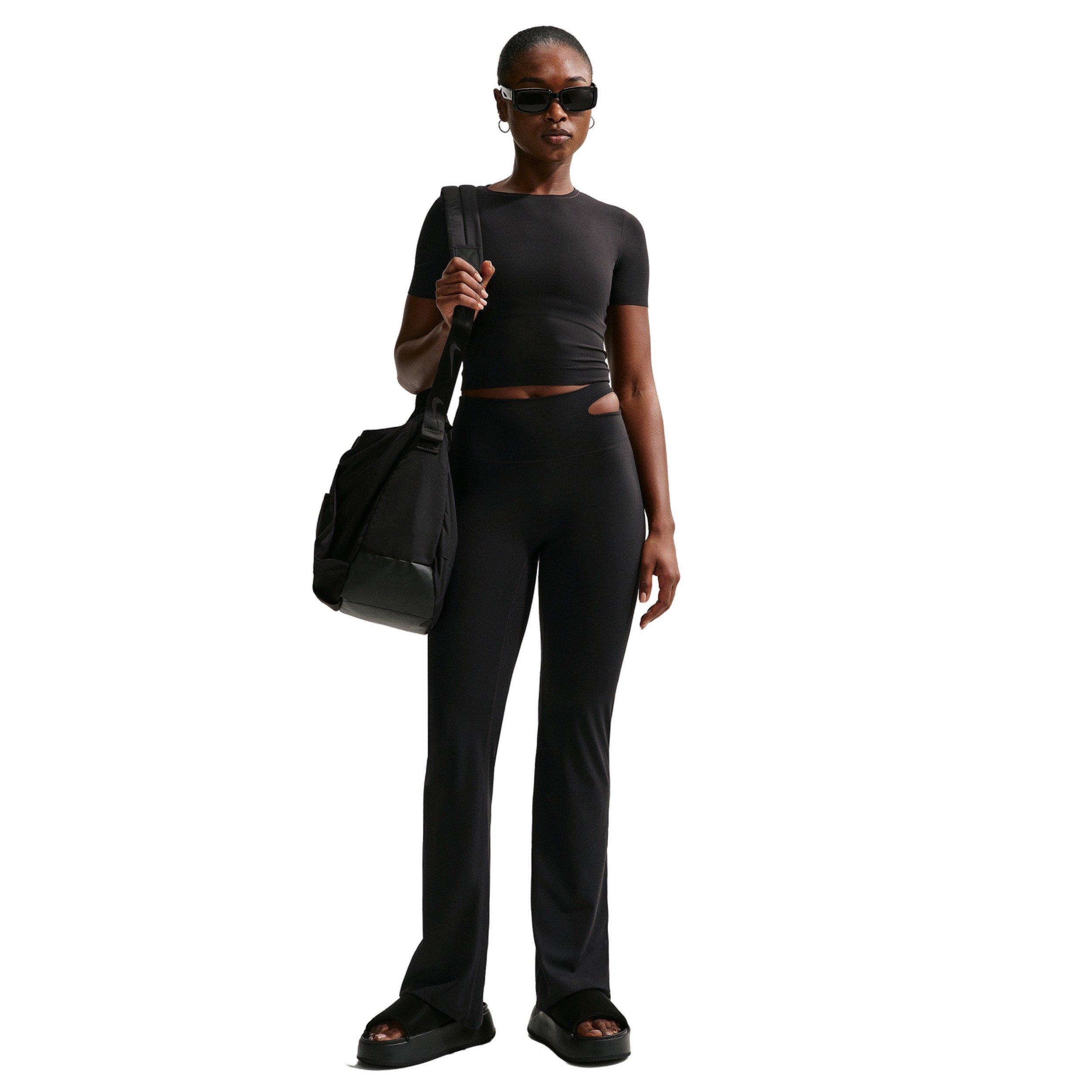 Nike Women's Zenvy High-Waisted Flared Leggings -Black - BLACK Thumbnail View 5