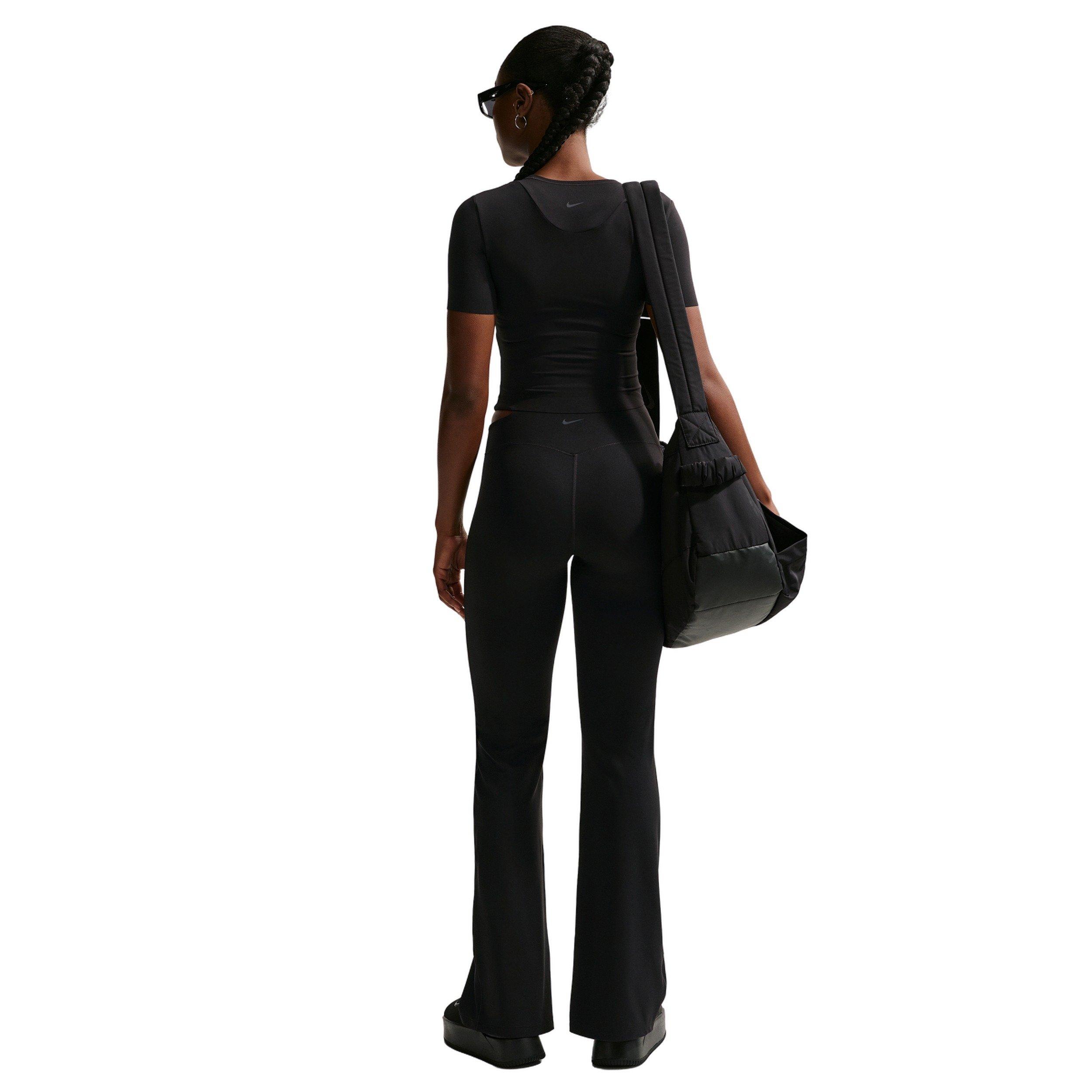 Nike Women's Zenvy High-Waisted Flared Leggings -Black - BLACK Thumbnail View 6