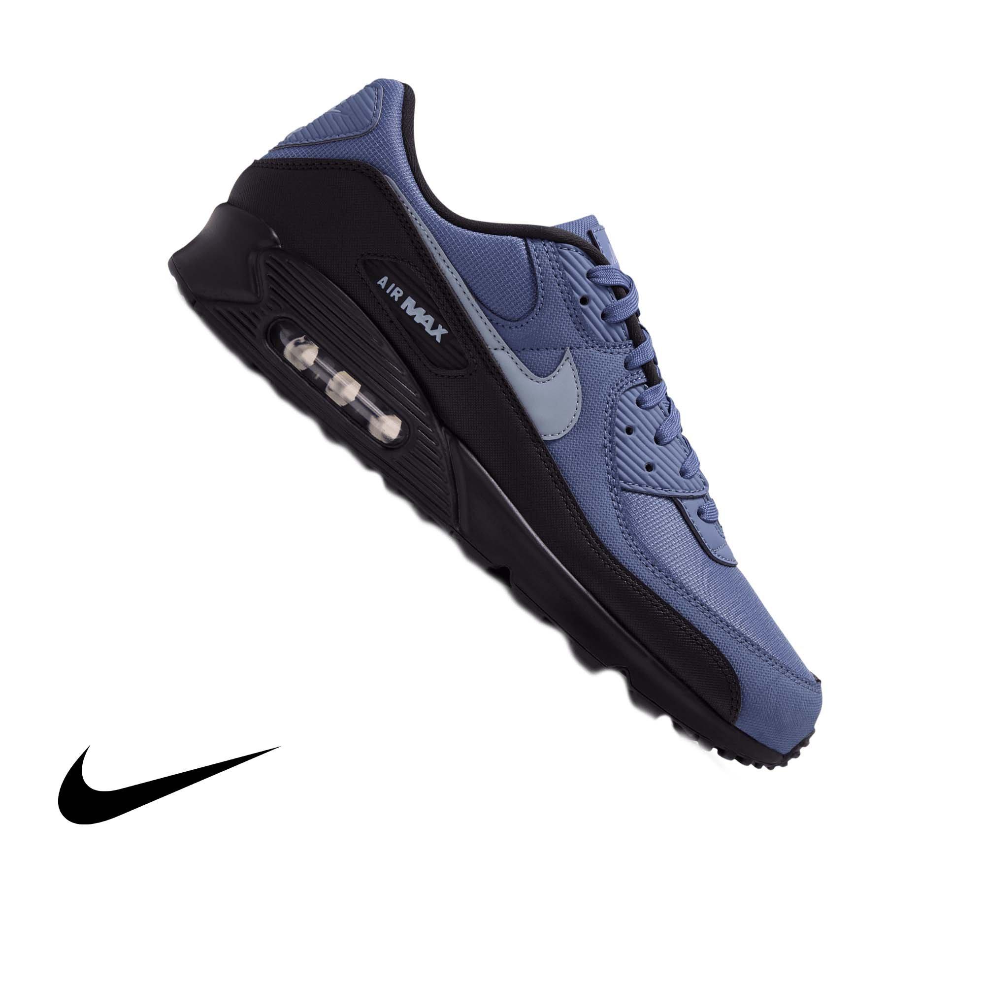 Nike Air Max 90 Premium "Diffused Blue" Men's Shoe - DIFFUSED BLUE/DOVE GREY/BLACK