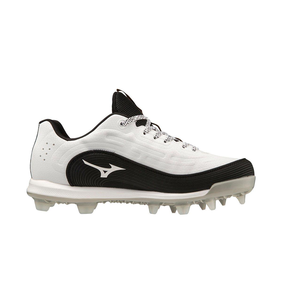 Mizuno Advanced Finch Elite 6 TPU "White/Black" Women's Softball Cleat - WHITE/BLACK Thumbnail View 1