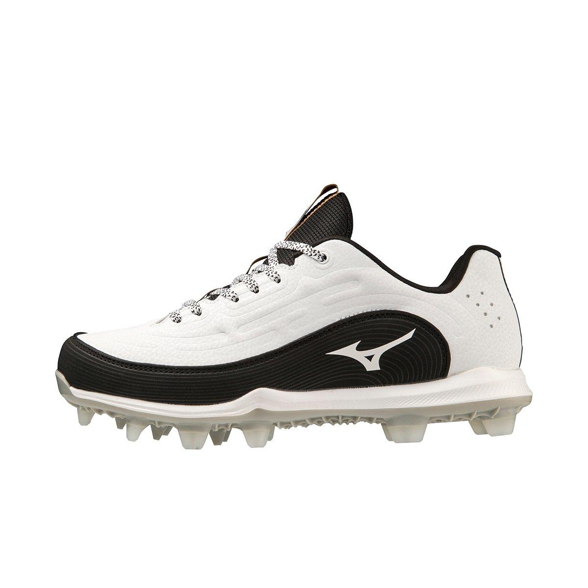 Mizuno Advanced Finch Elite 6 TPU "White/Black" Women's Softball Cleat - WHITE/BLACK Thumbnail View 2