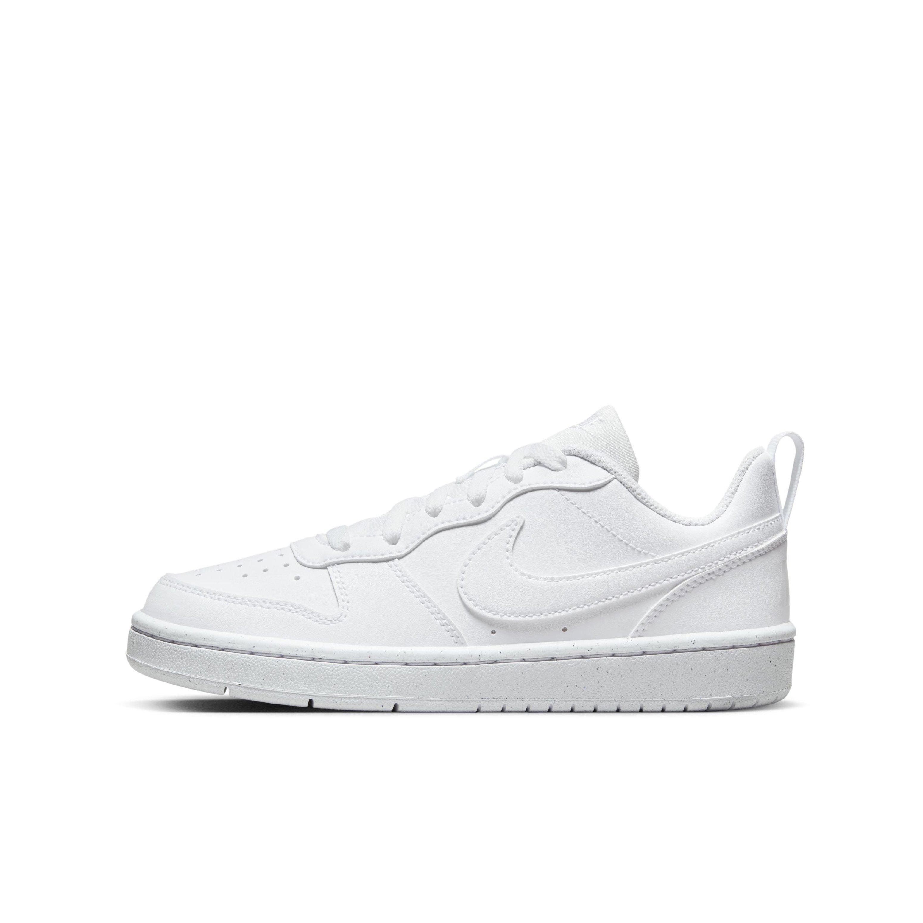 Nike Court Borough Low Recraft Grade School Boys' White/White/White Shoe