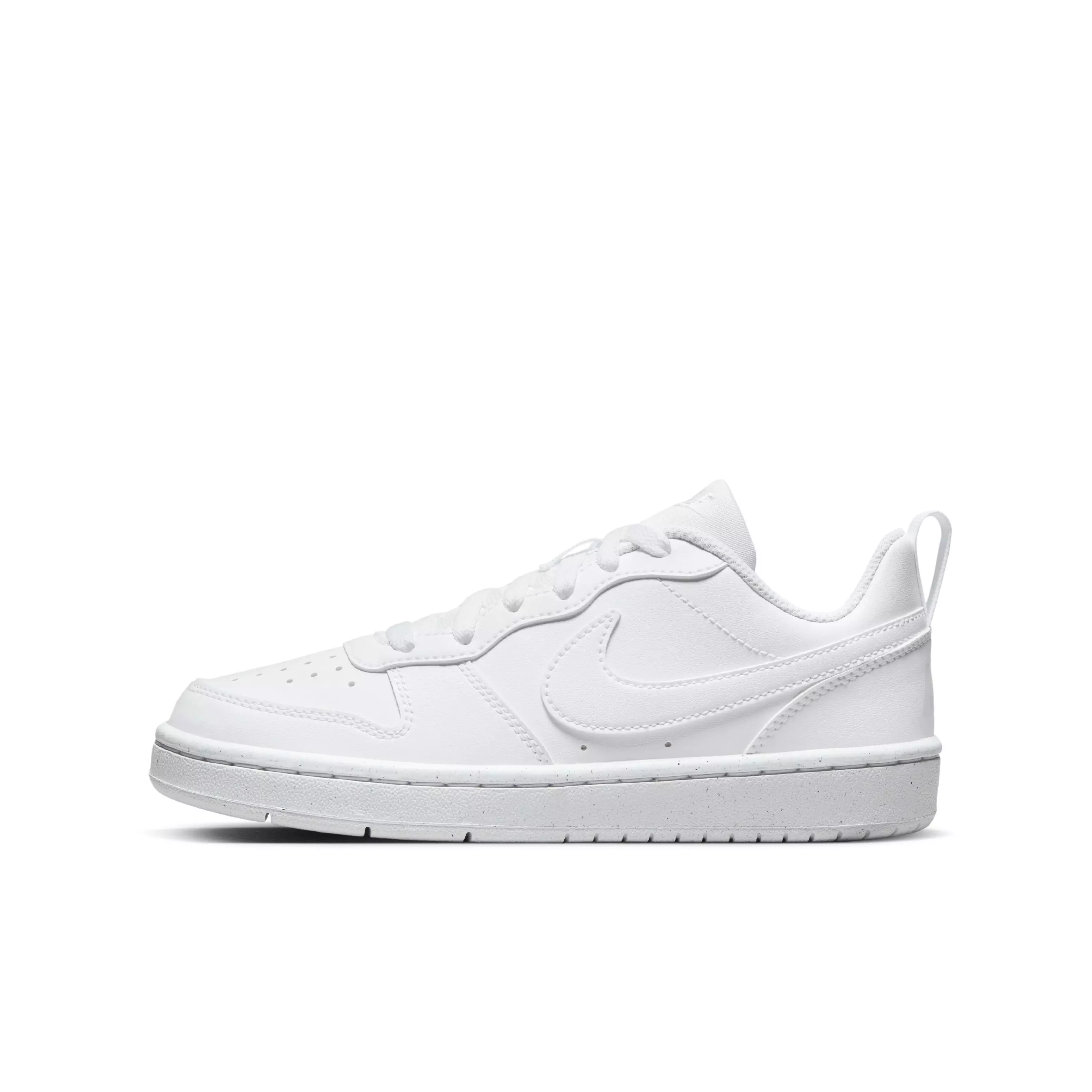 Nike Court Borough Low Recraft "White/White/White" Grade School Boys' Shoe - WHITE/WHITE/WHITE
