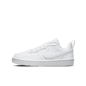 Nike Court Borough Low Recraft "White/White/White" Grade School Boys' Shoe