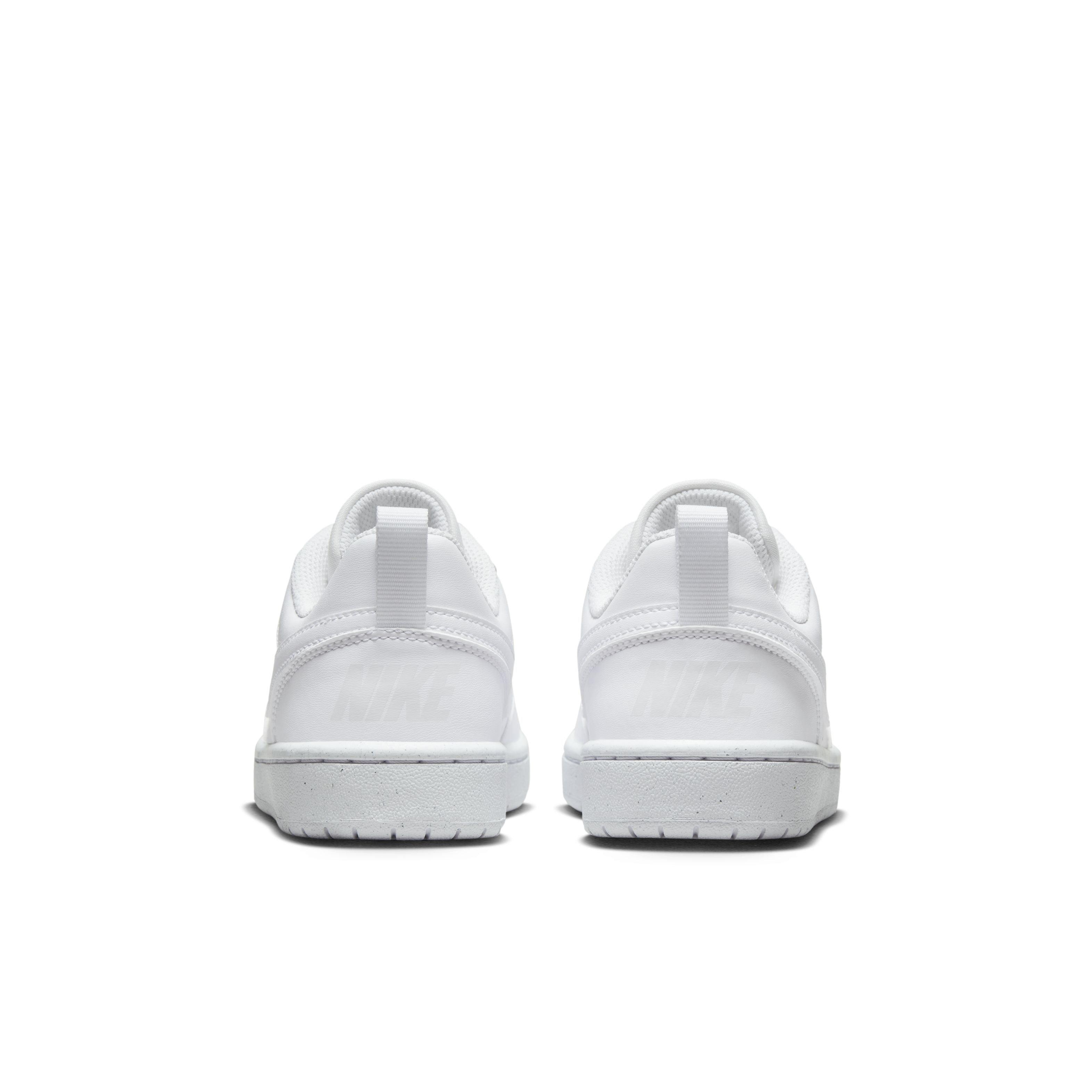 Nike Court Borough Low Recraft Grade School Boys' White/White/White Shoe