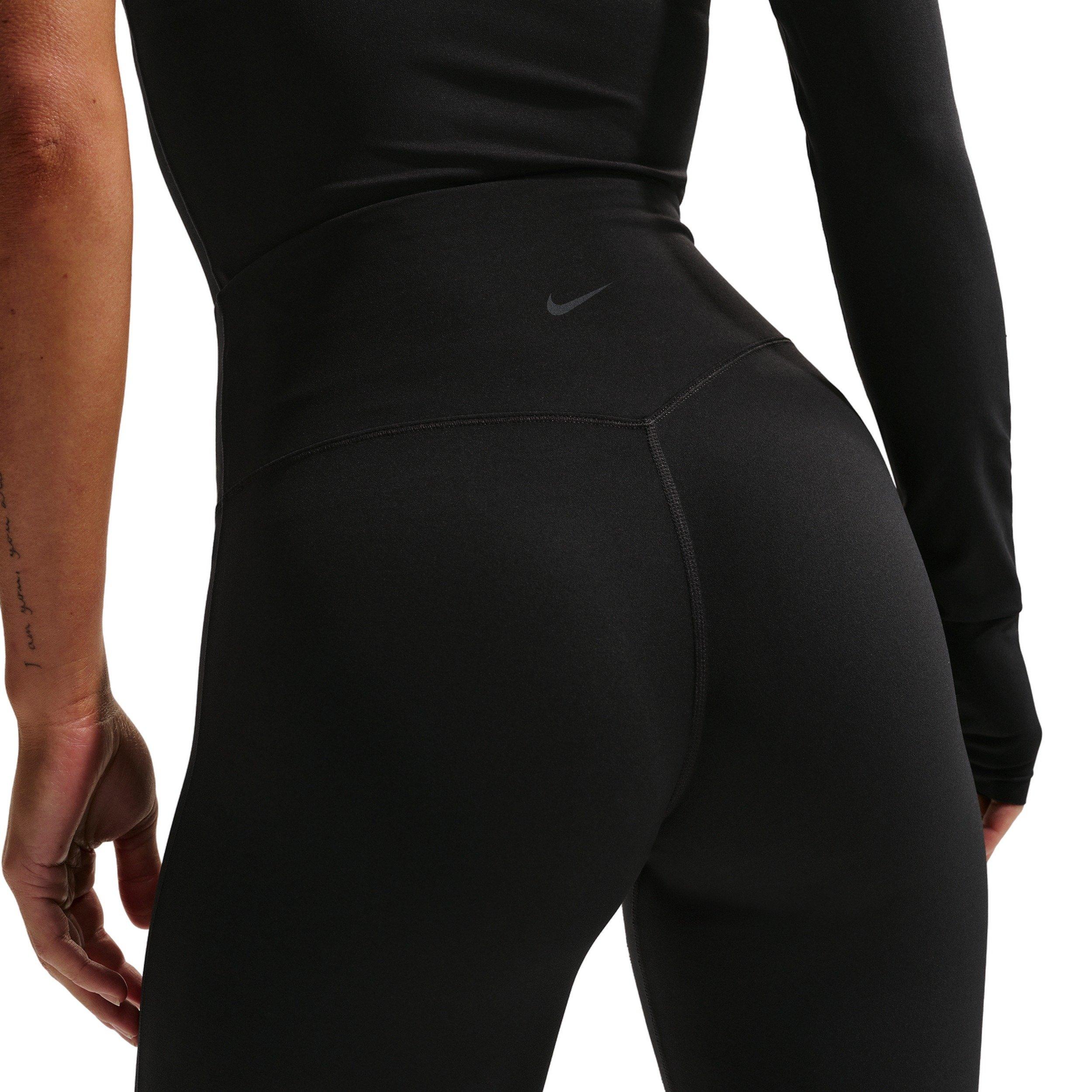 Nike Women's Zenvy High-Waisted Flared Leggings with No Front Seam - Black - BLACK Thumbnail View 2