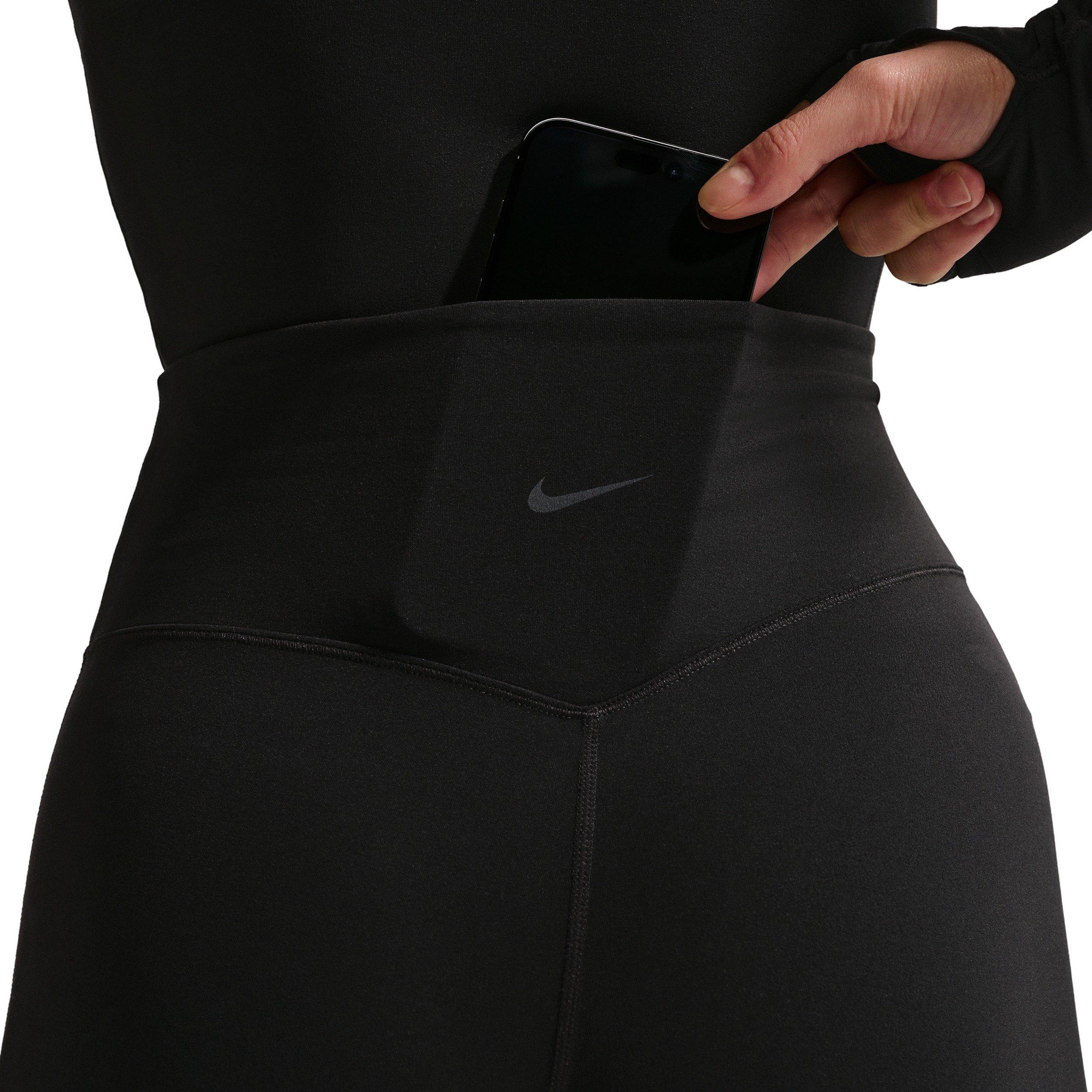 Nike Women's Zenvy High-Waisted Flared Leggings with No Front Seam - Black - BLACK Thumbnail View 4
