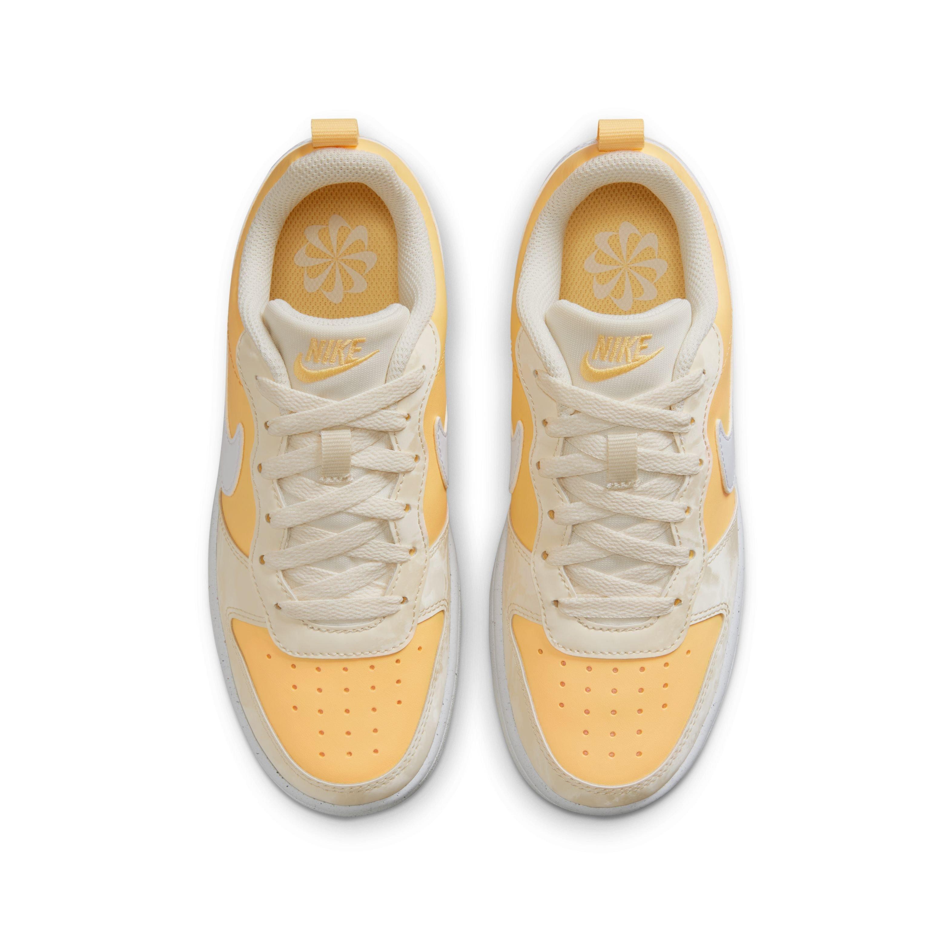 Nike Court Borough Low Recraft "Pale Ivory/Melon Tint/White/Football Grey" Grade School Girls' Shoe - IVORY/MELON/WHITE/GREY Thumbnail View 4