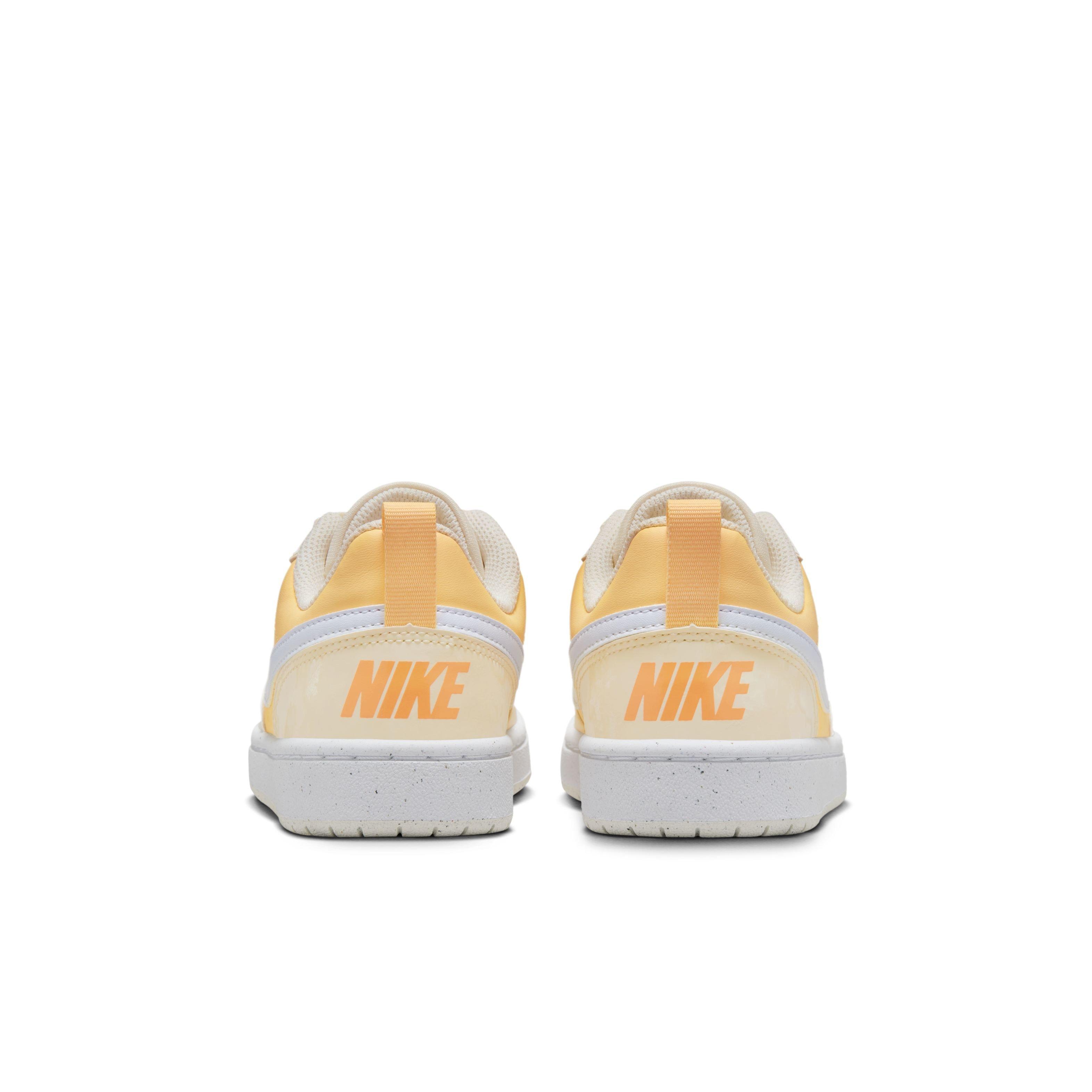 Nike Court Borough Low Recraft "Pale Ivory/Melon Tint/White/Football Grey" Grade School Girls' Shoe - IVORY/MELON/WHITE/GREY Thumbnail View 5