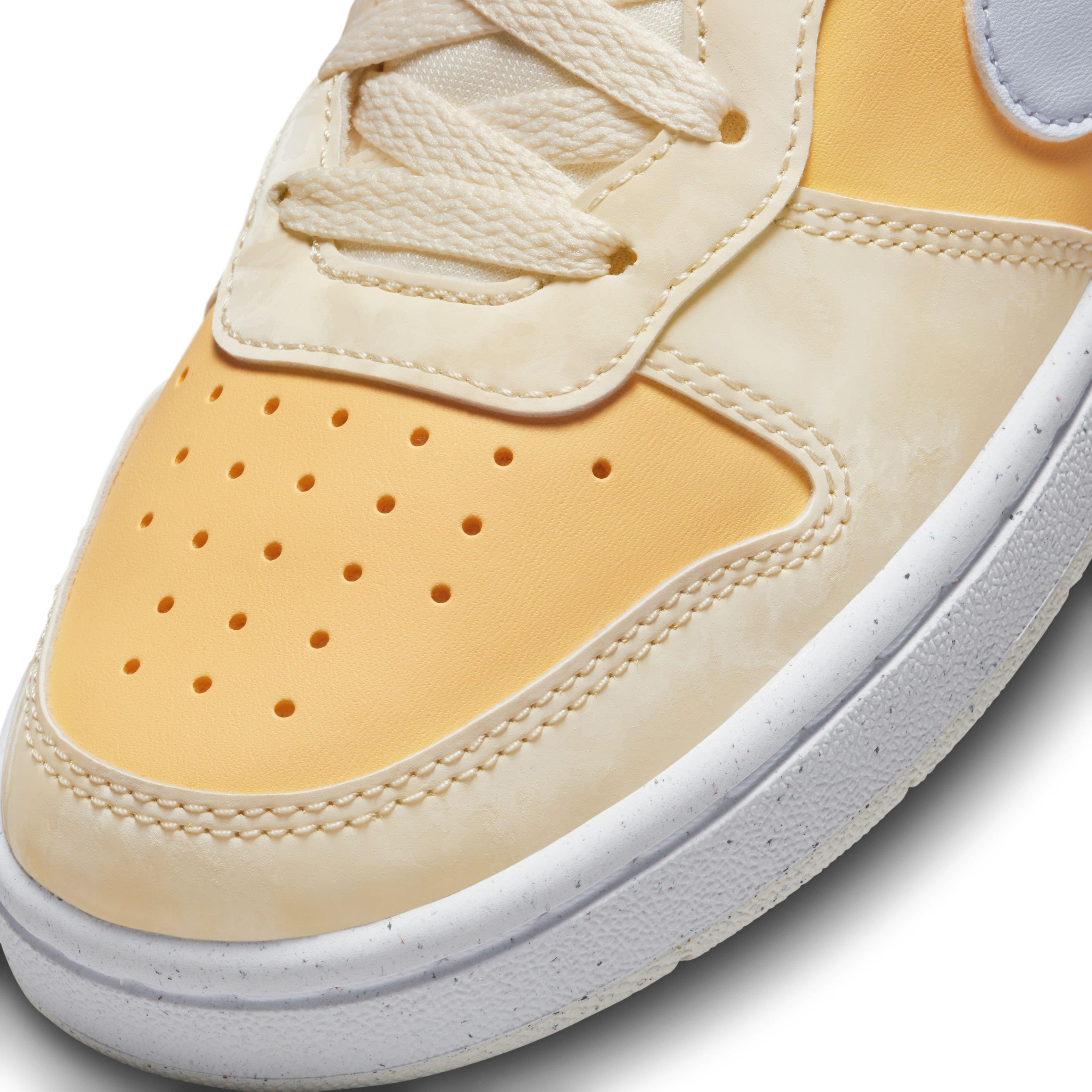 Nike Court Borough Low Recraft "Pale Ivory/Melon Tint/White/Football Grey" Grade School Girls' Shoe - IVORY/MELON/WHITE/GREY Thumbnail View 7