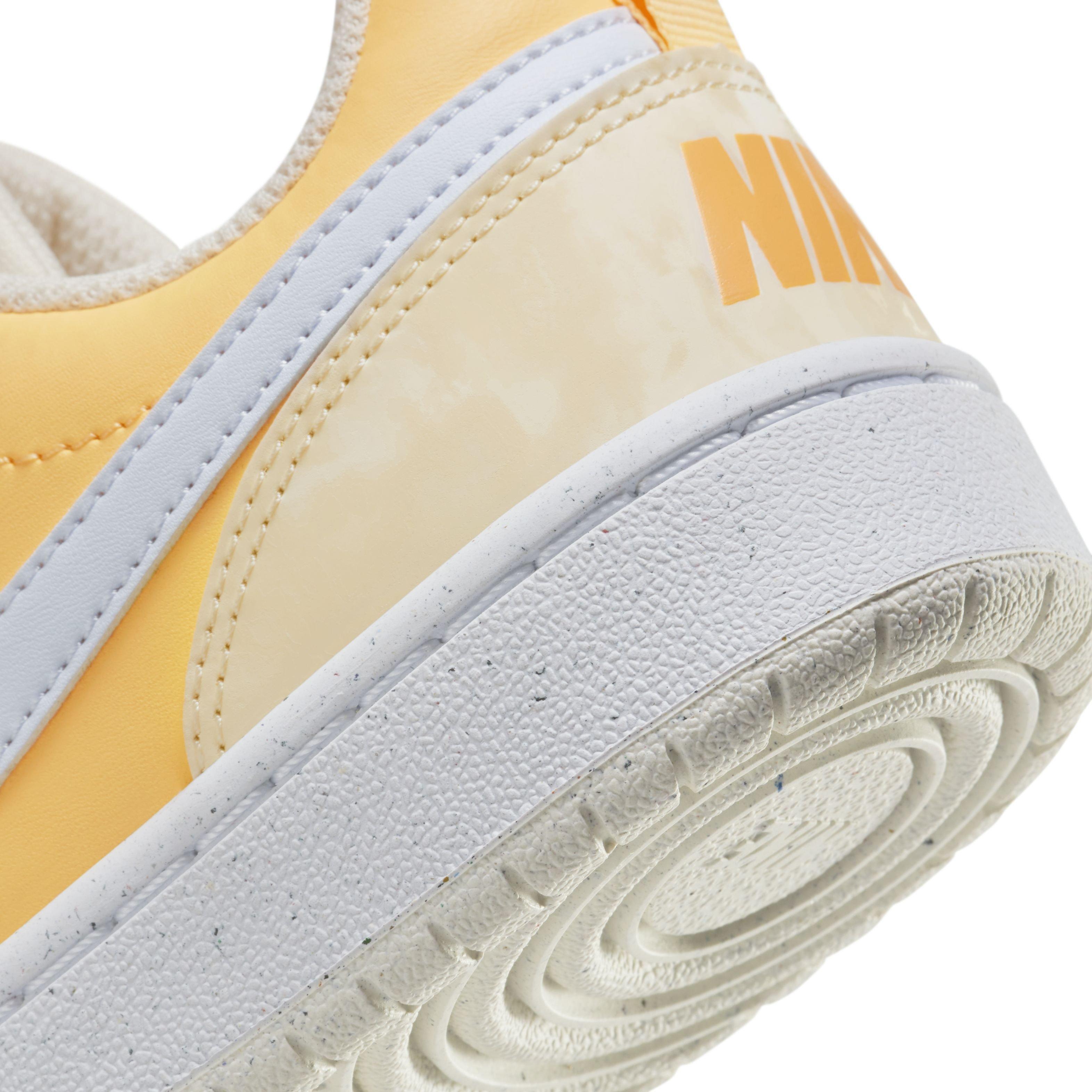 Nike Court Borough Low Recraft "Pale Ivory/Melon Tint/White/Football Grey" Grade School Girls' Shoe - IVORY/MELON/WHITE/GREY Thumbnail View 8