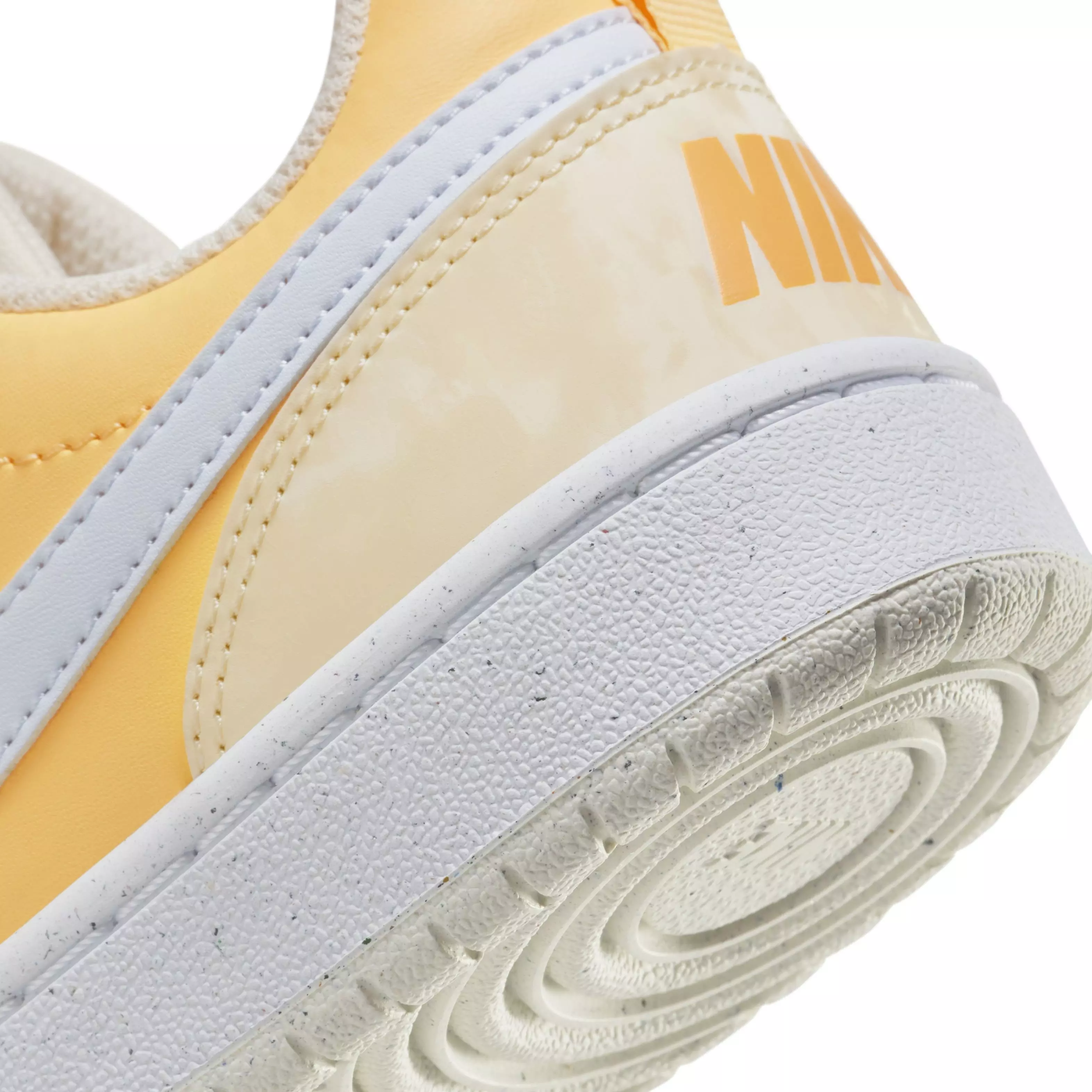 Nike Court Borough Low Recraft "Pale Ivory/Melon Tint/White/Football Grey" Grade School Girls' Shoe - IVORY/MELON/WHITE/GREY