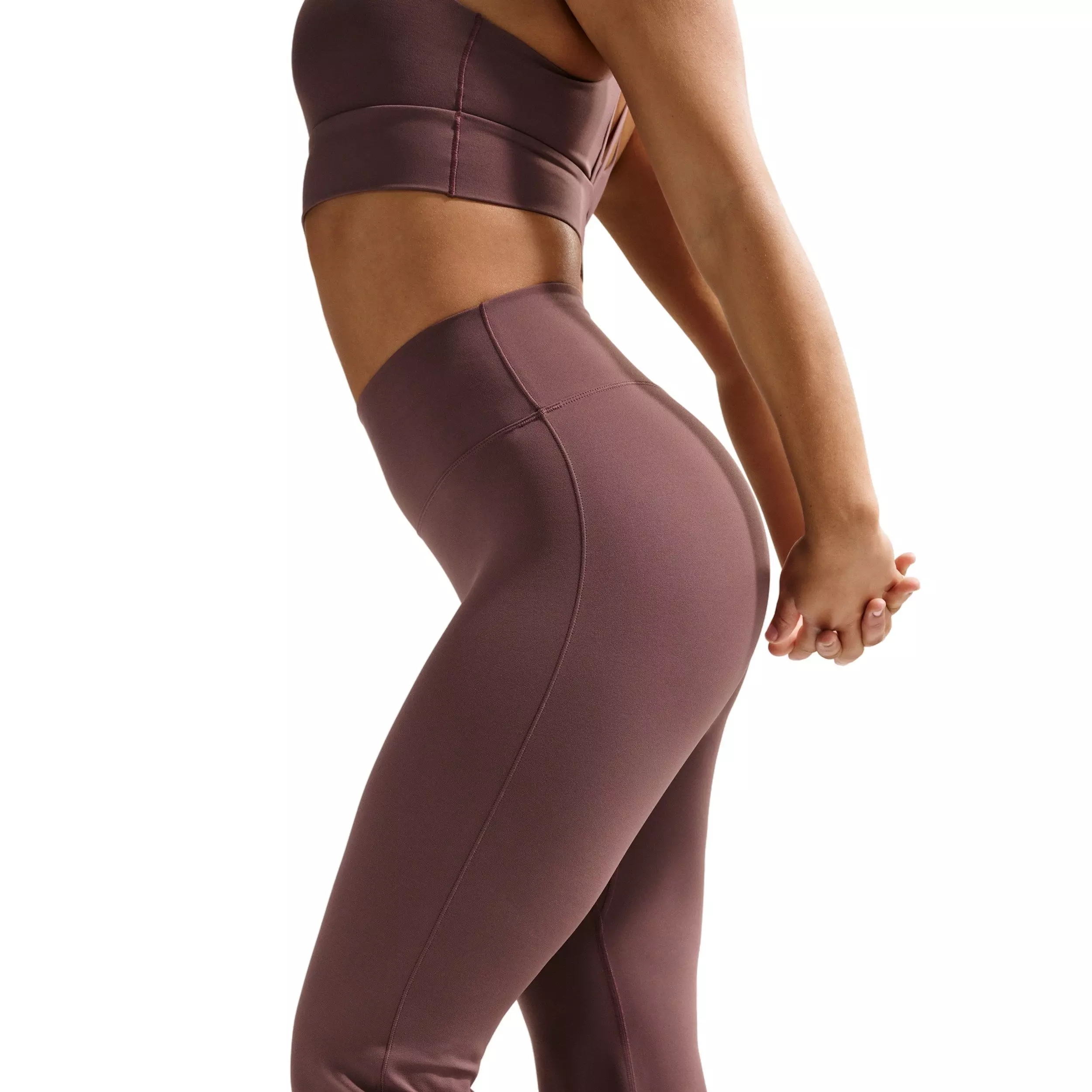 Nike Women's Zenvy High-Waisted Flared Leggings with No Front Seam - Tattoo Purple - TATTOO PURPLE