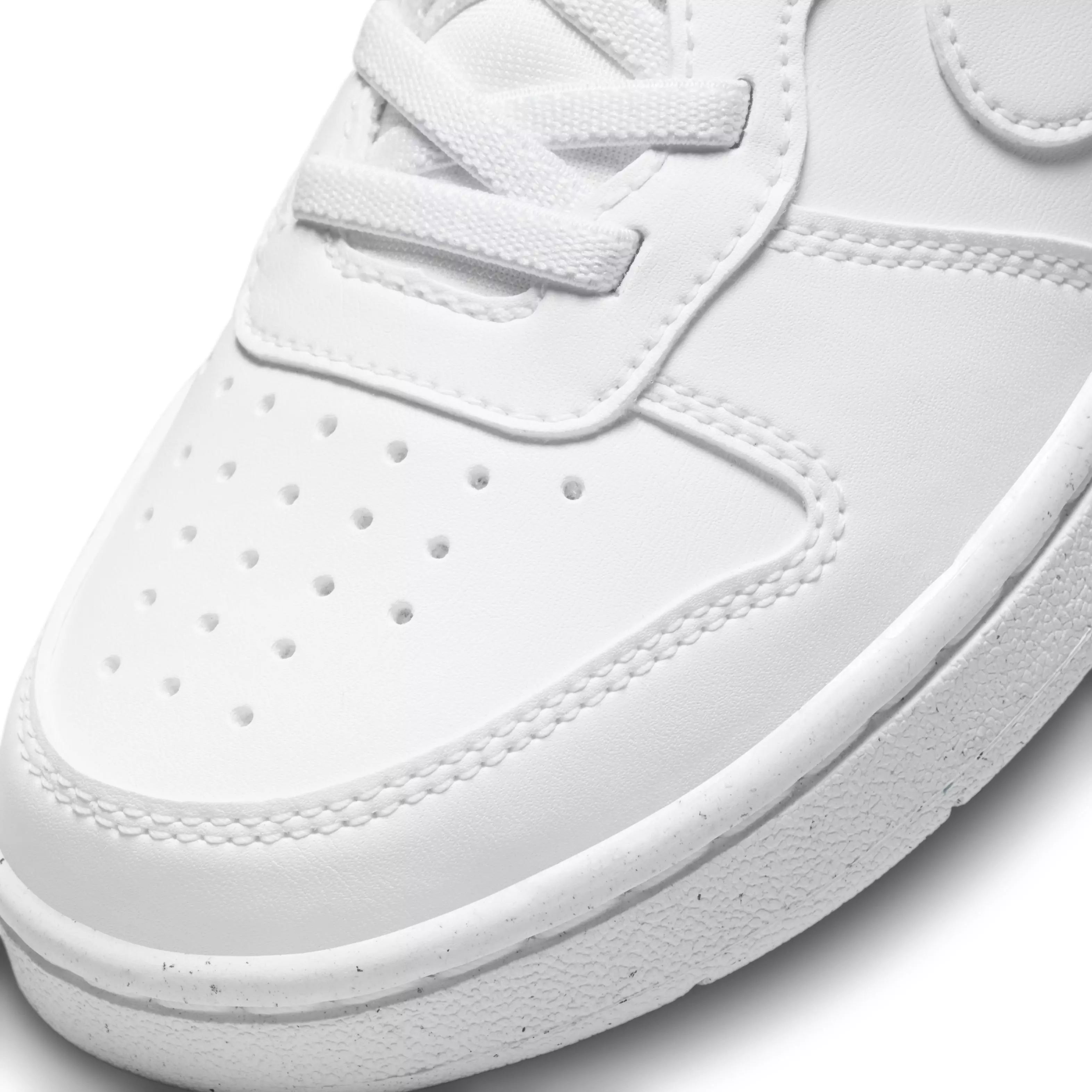 Nike Court Borough Low Recraft "White/White/White" Preschool Boys' Shoe - WHITE/WHITE/WHITE