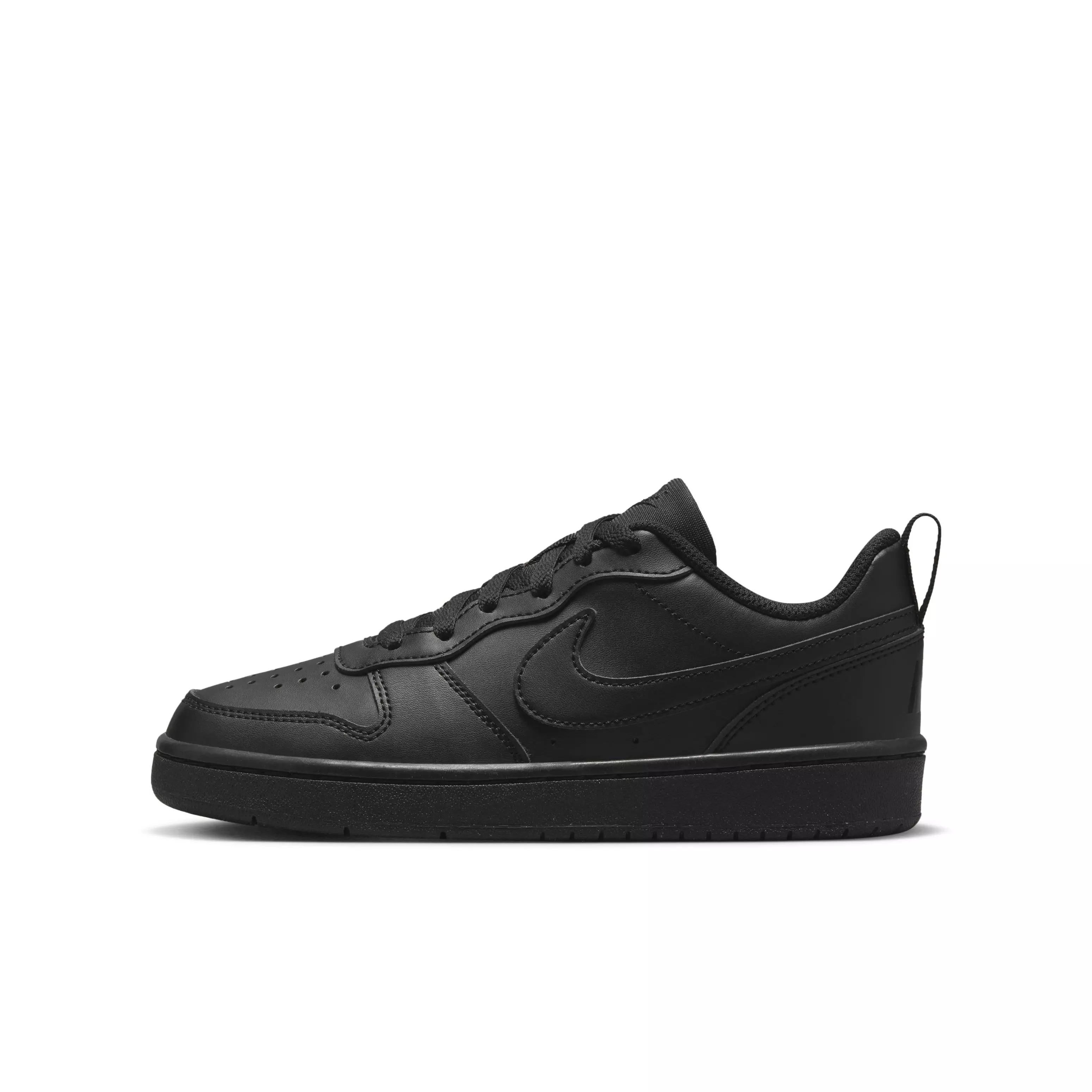 Nike Court Borough Low Recraft "Black/Black/Black" Grade School Boys' Shoe - BLACK/BLACK/BLACK