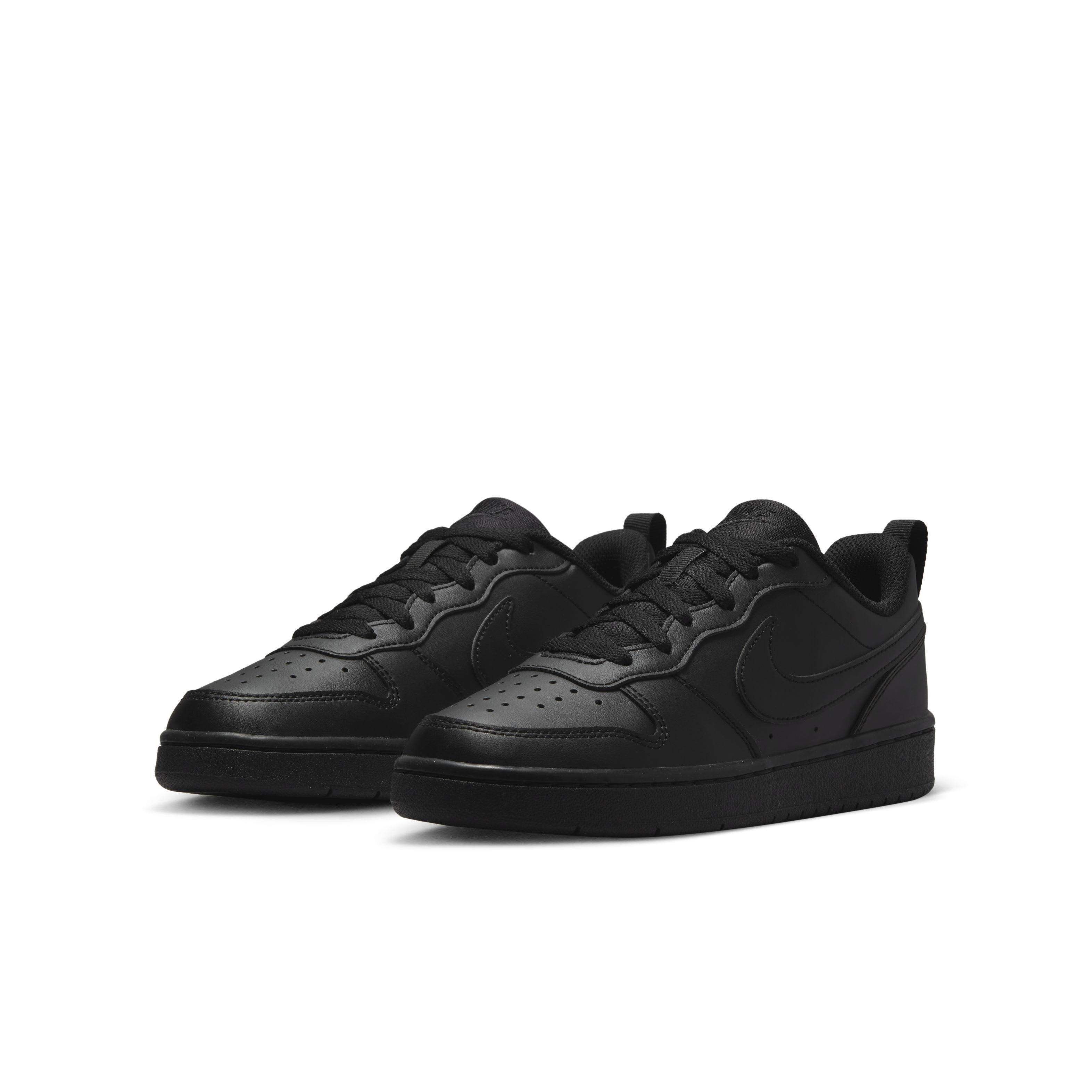 Nike Court Borough Low Recraft Grade School Boys' "Black/Black/Black" Shoe