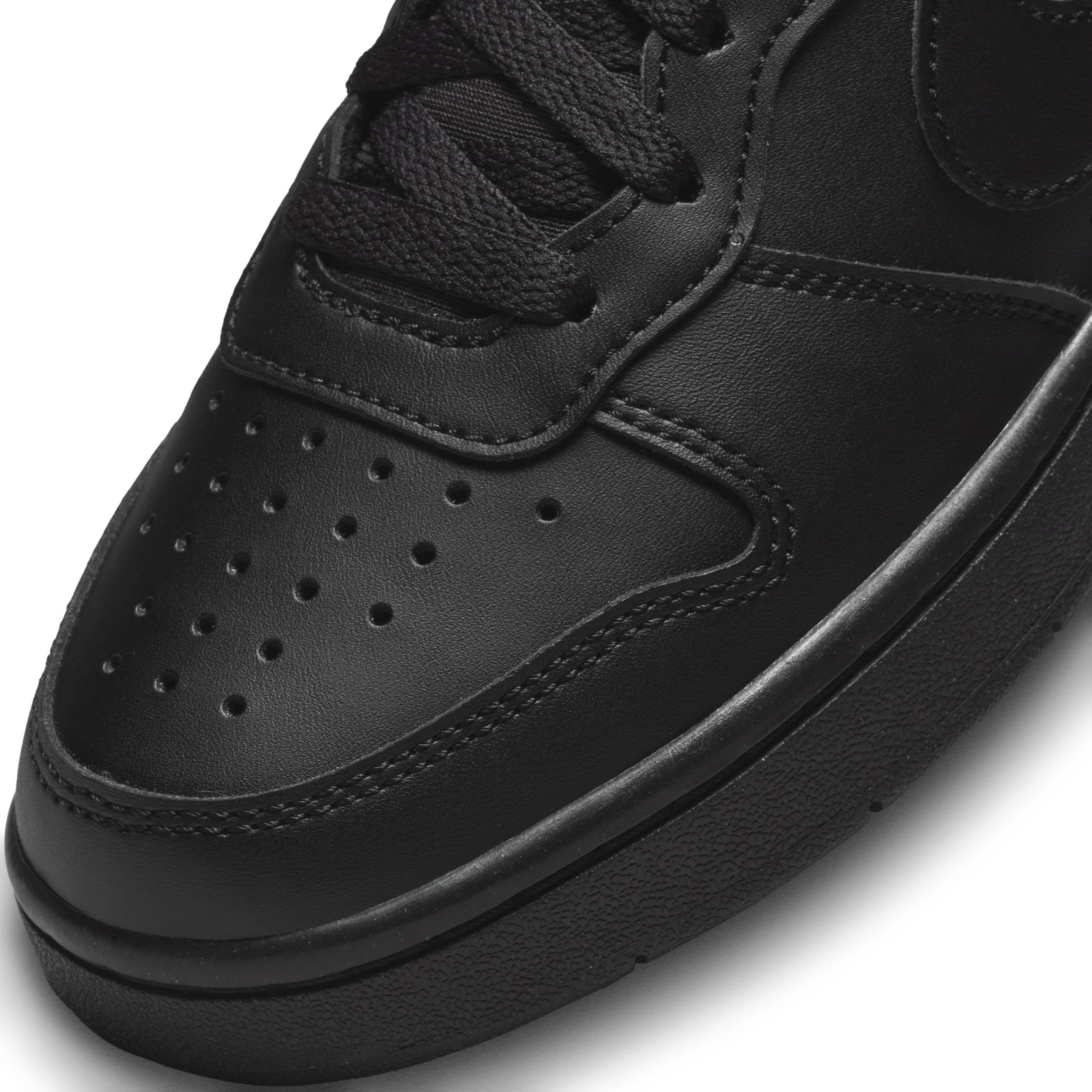 Nike Court Borough Low Recraft Grade School Boys' "Black/Black/Black" Shoe