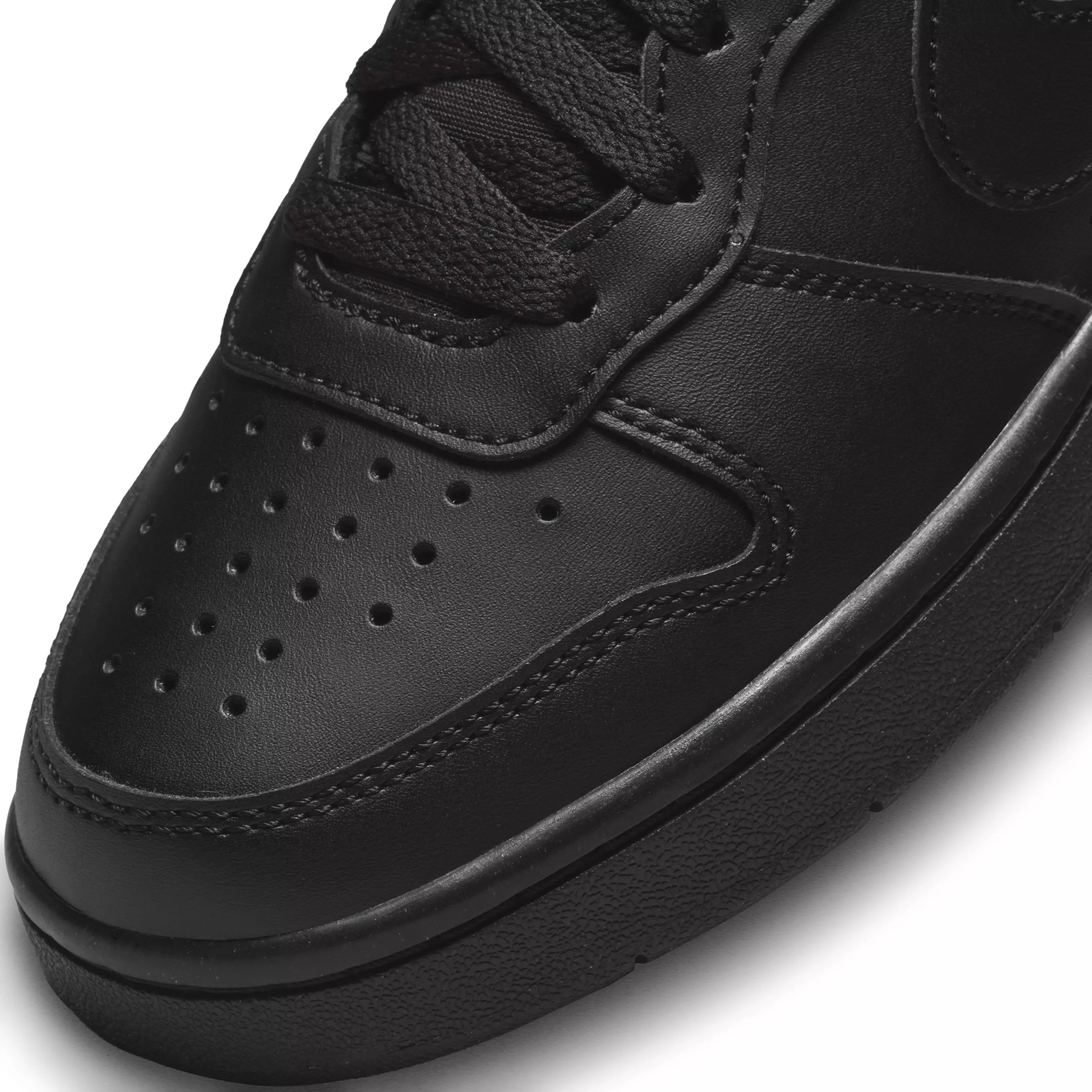 Nike Court Borough Low Recraft "Black/Black/Black" Grade School Boys' Shoe - BLACK/BLACK/BLACK
