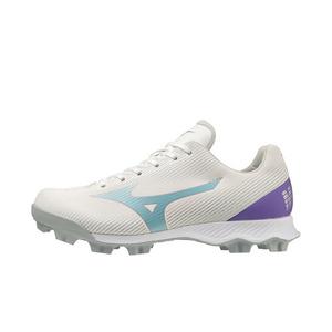 Mizuno Wave Finch LightRevo TPU "White/Blue" Women's Softball Cleat