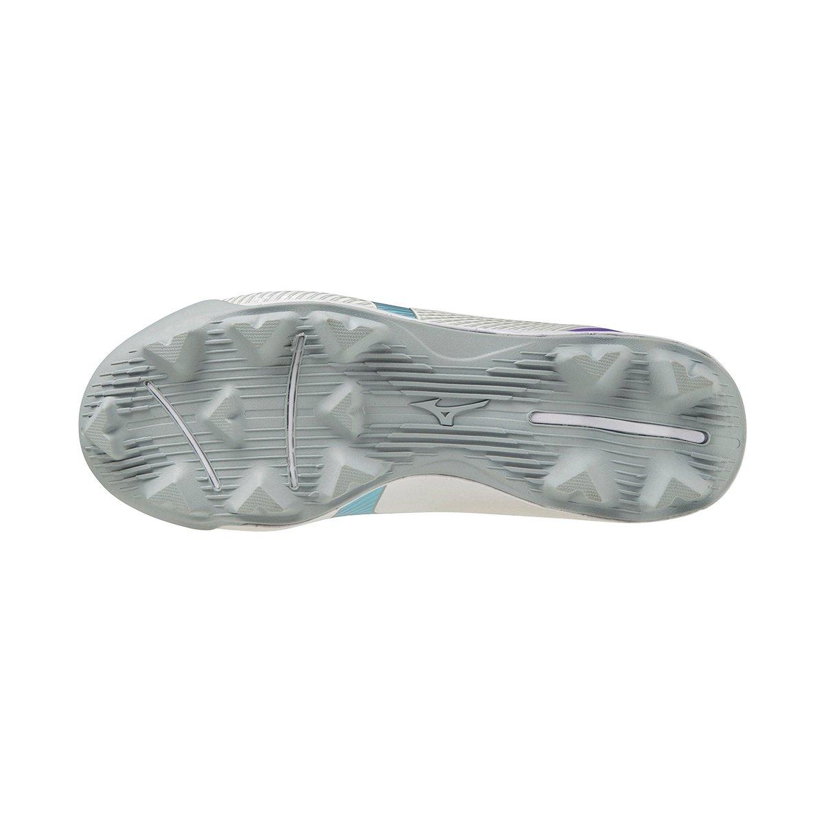Mizuno Wave Finch LightRevo TPU "White/Blue" Women's Softball Cleat - WHITE/BLUE Thumbnail View 4